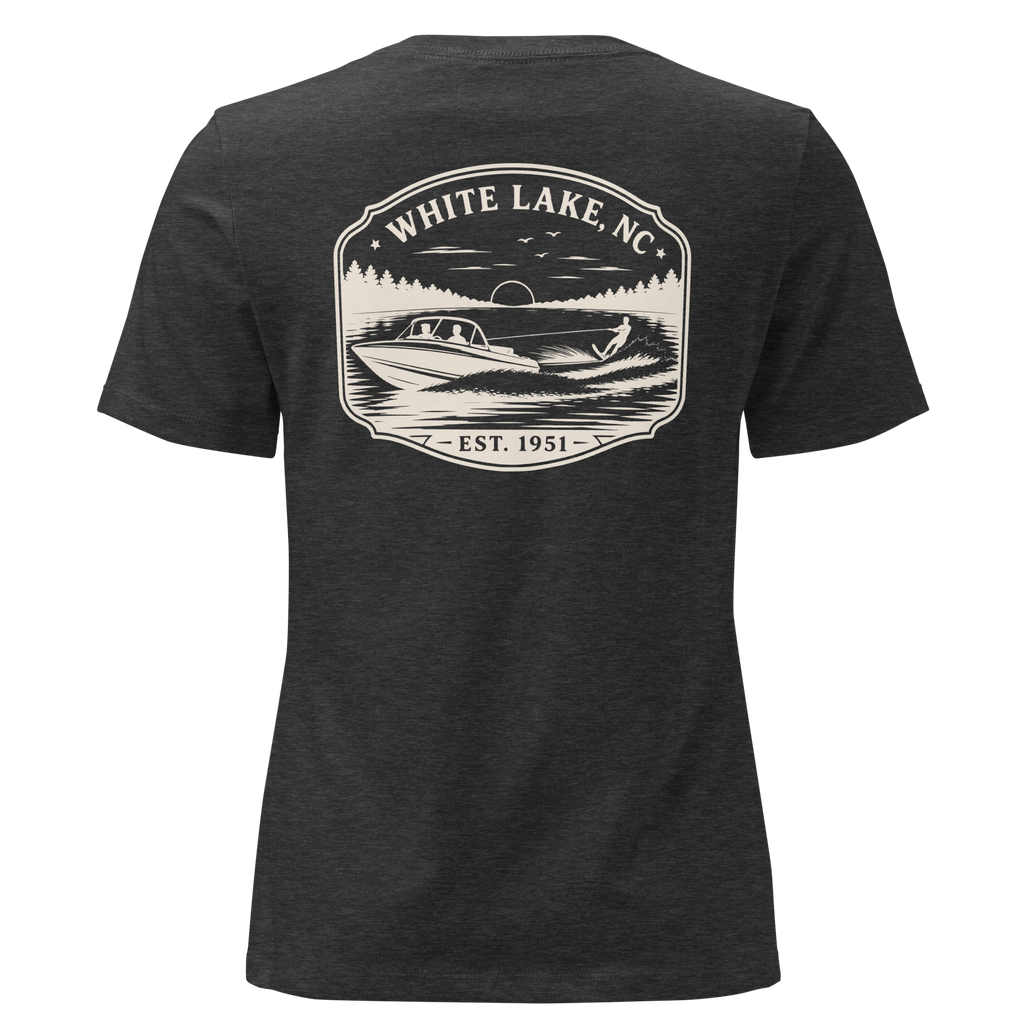 White Lake NC - Boat Fun- Women's Relaxed T-Shirt