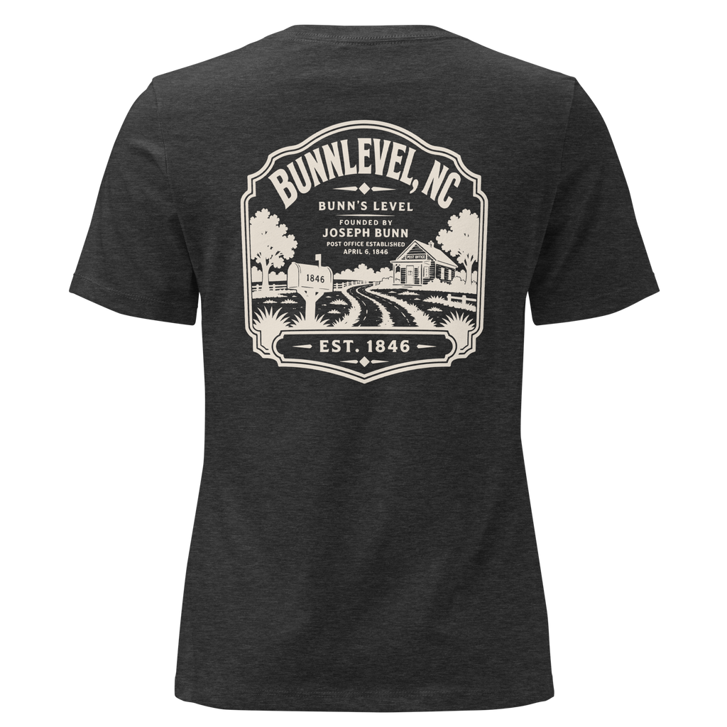 Bunnlevel NC - Town Heritage- Women's Relaxed T-Shirt