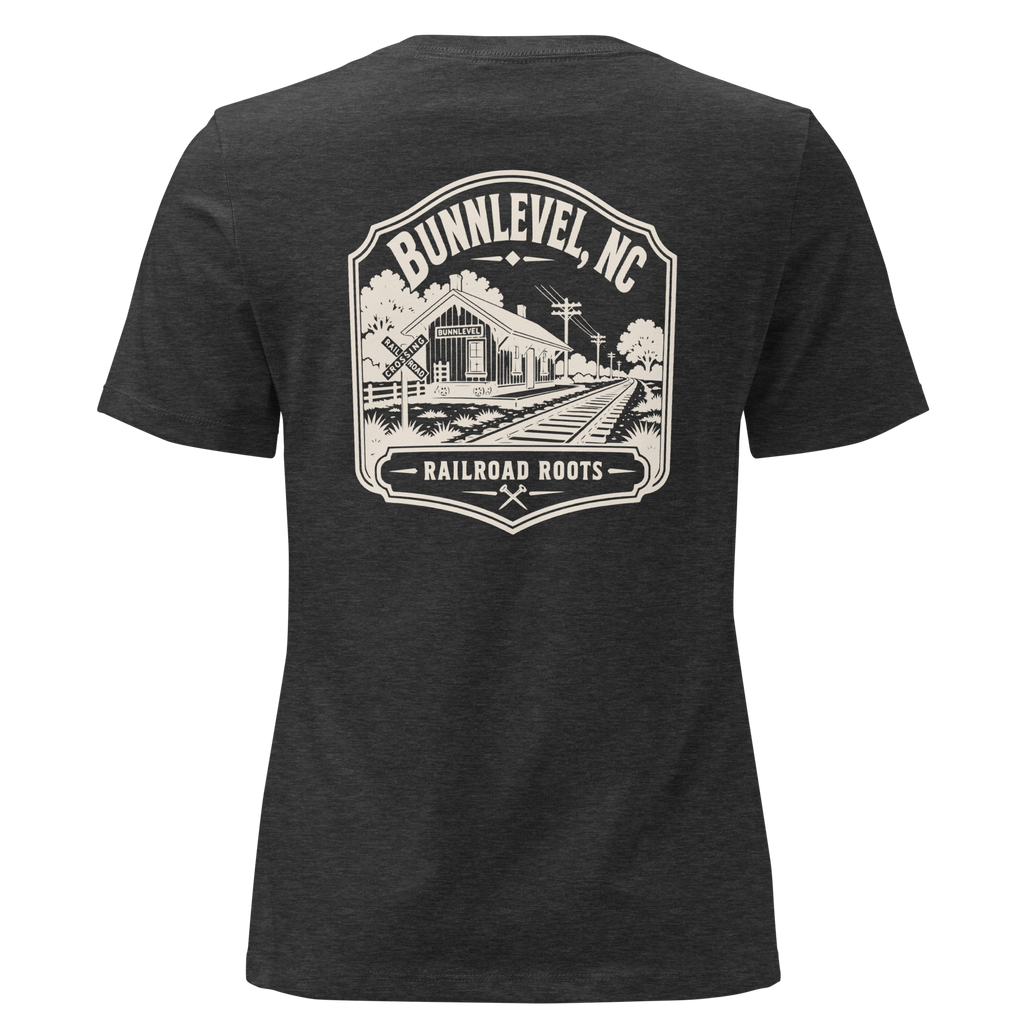 Bunnlevel NC - Railroad Town- Women's Relaxed T-Shirt
