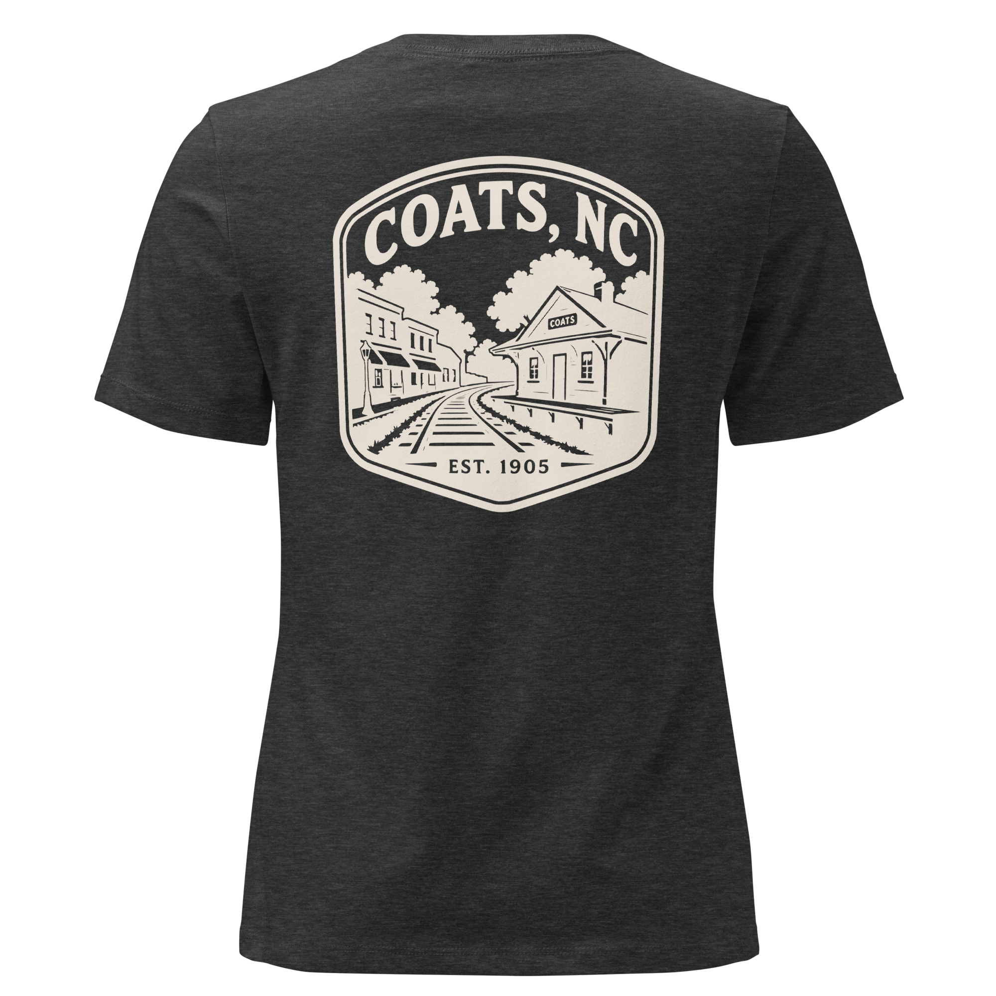 Coats NC - Railroad Town- Women's Relaxed T-Shirt