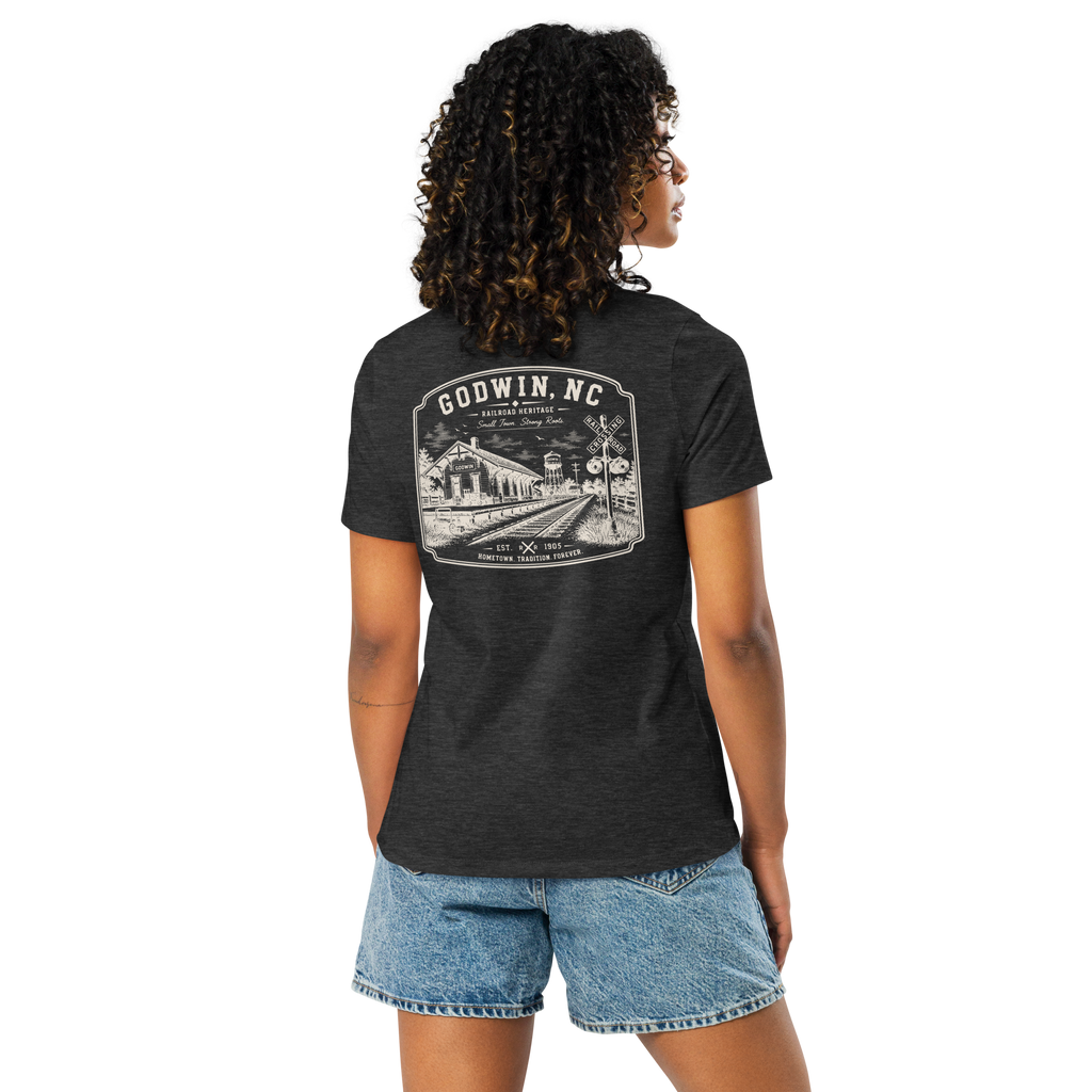 Godwin NC - Railroad Town- Women's Relaxed T-Shirt