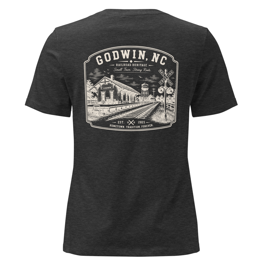 Godwin NC - Railroad Town- Women's Relaxed T-Shirt