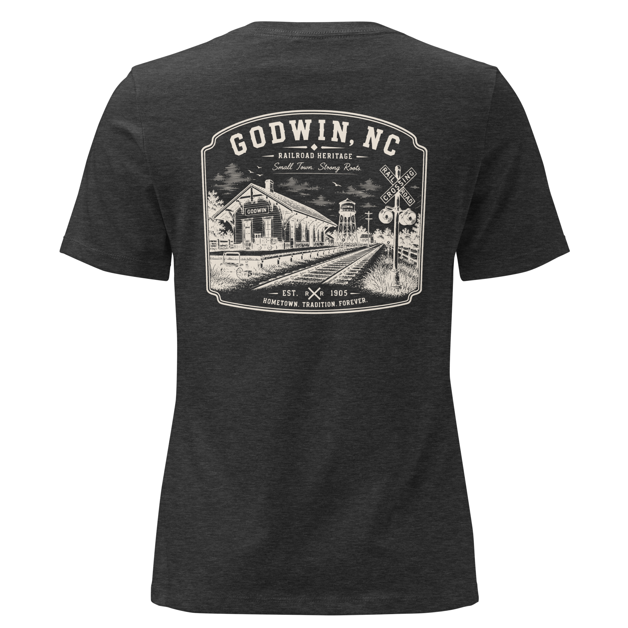 Godwin NC - Railroad Town- Women's Relaxed T-Shirt