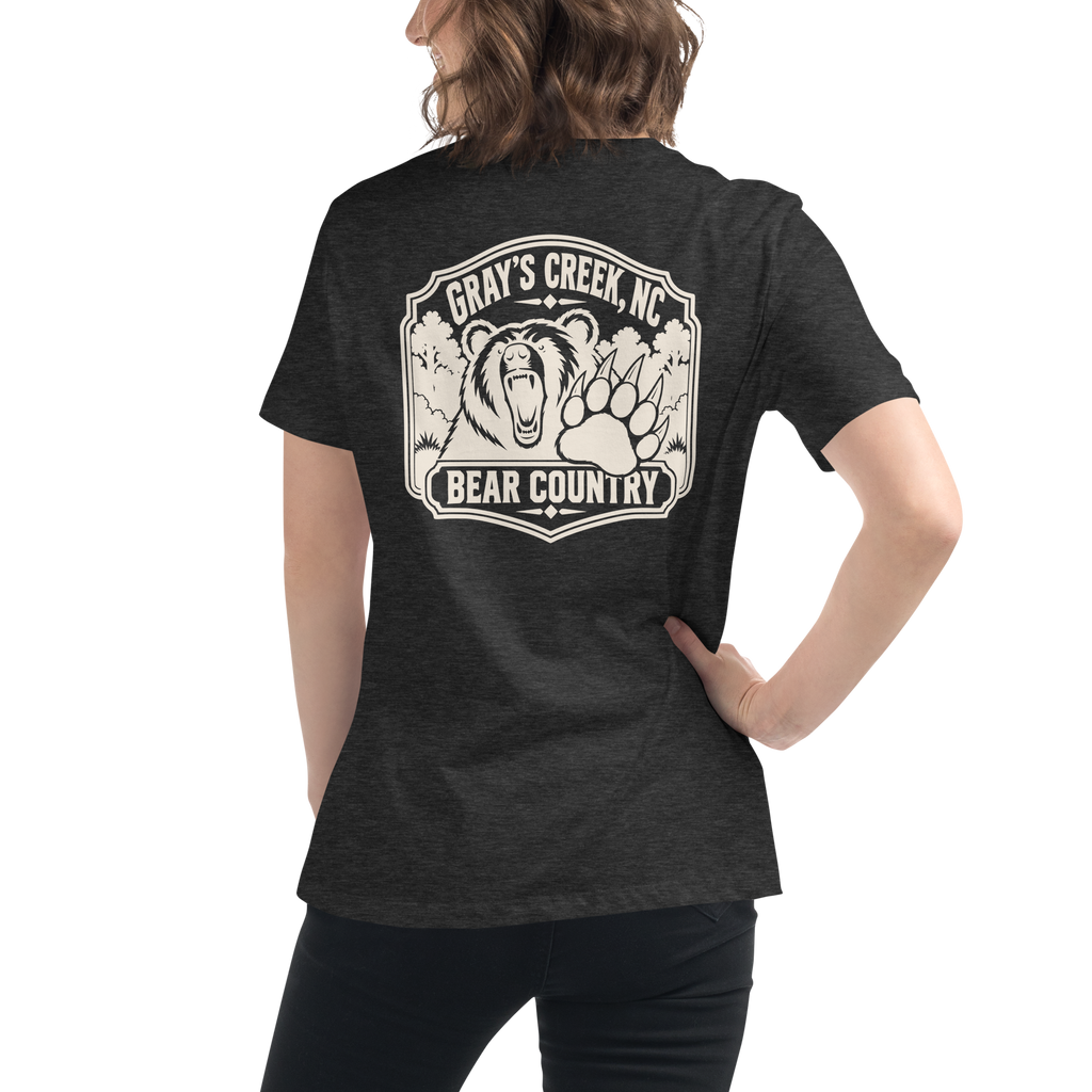 Gray's Creek NC - Bear Country- Women's Relaxed T-Shirt