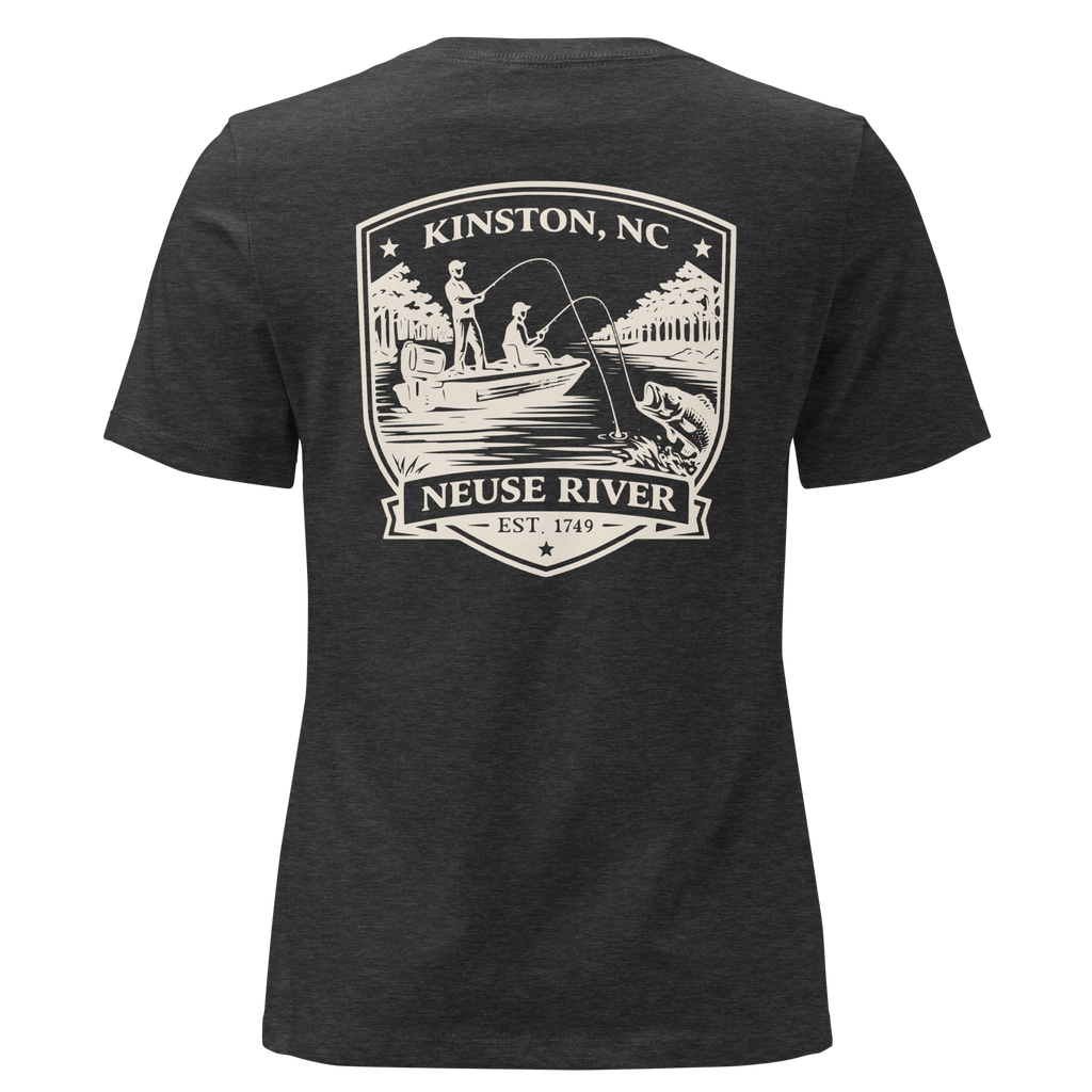 Kinston NC - Neuse River Fishing- Women's Relaxed T-Shirt