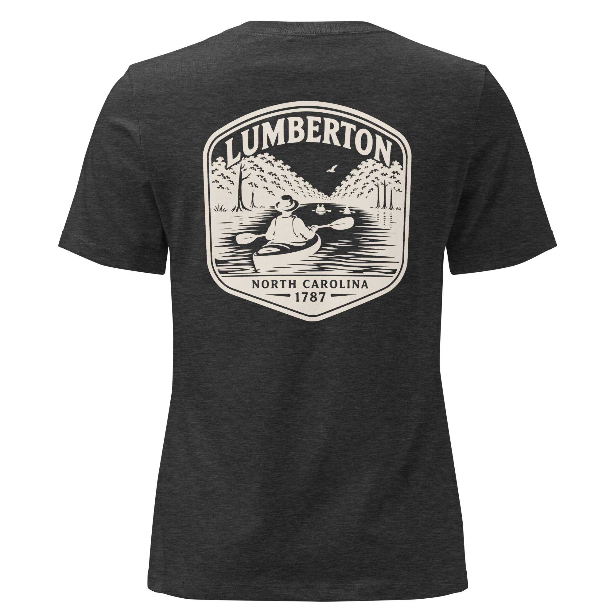 Lumberton NC - Kayak on River- Women's Relaxed T-Shirt