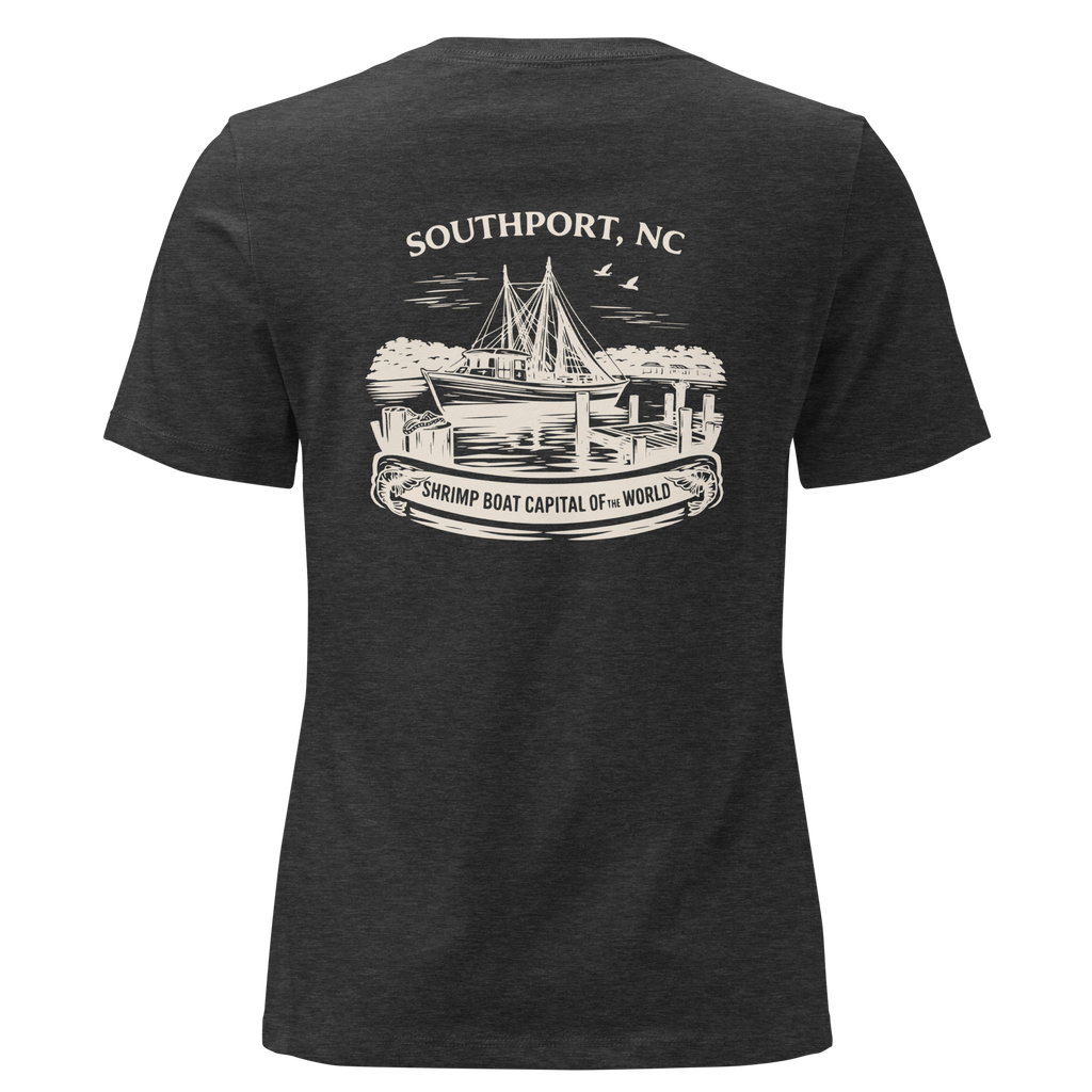 Southport NC - Shrimp Boat Capital- Women's Relaxed T-Shirt