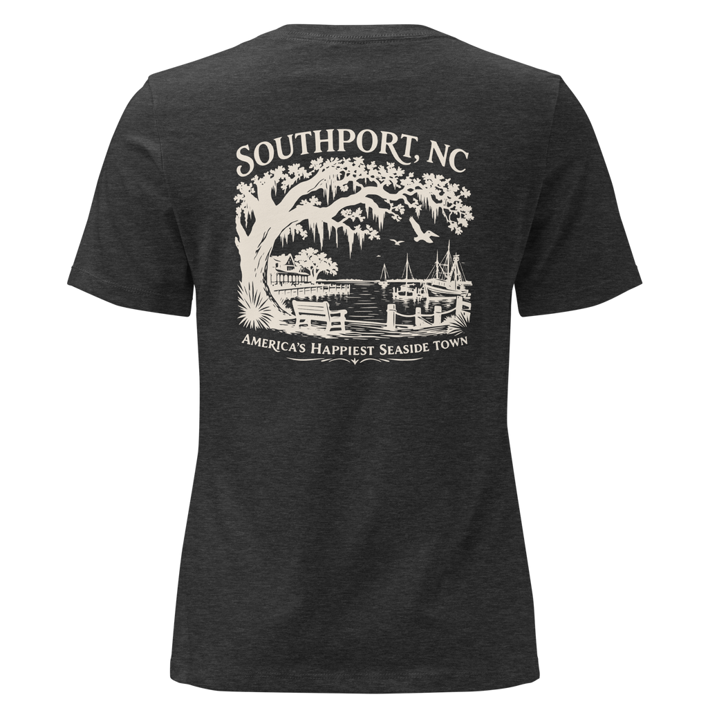 Southport NC - Happy Seaside Town- Women's Relaxed T-Shirt