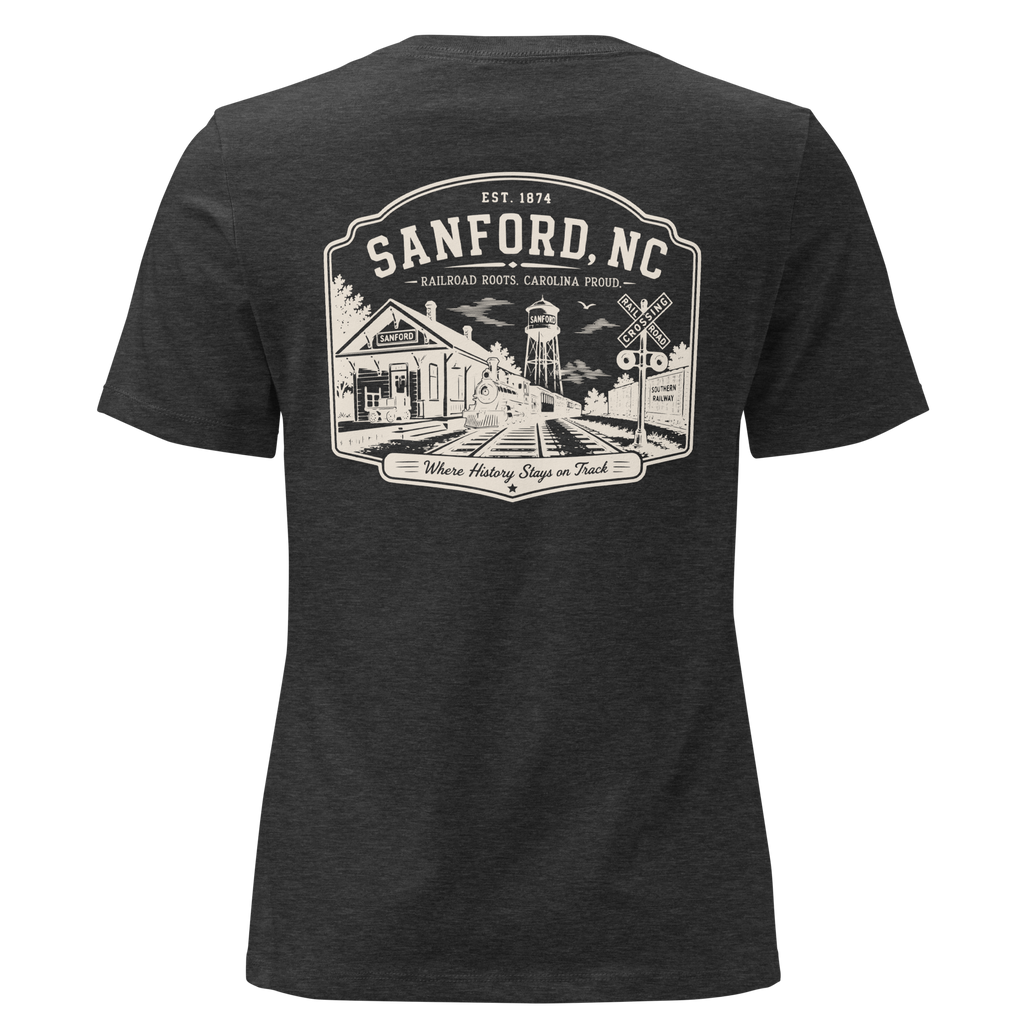 Sanford NC - Railroad Roots - Women's Relaxed T-Shirt