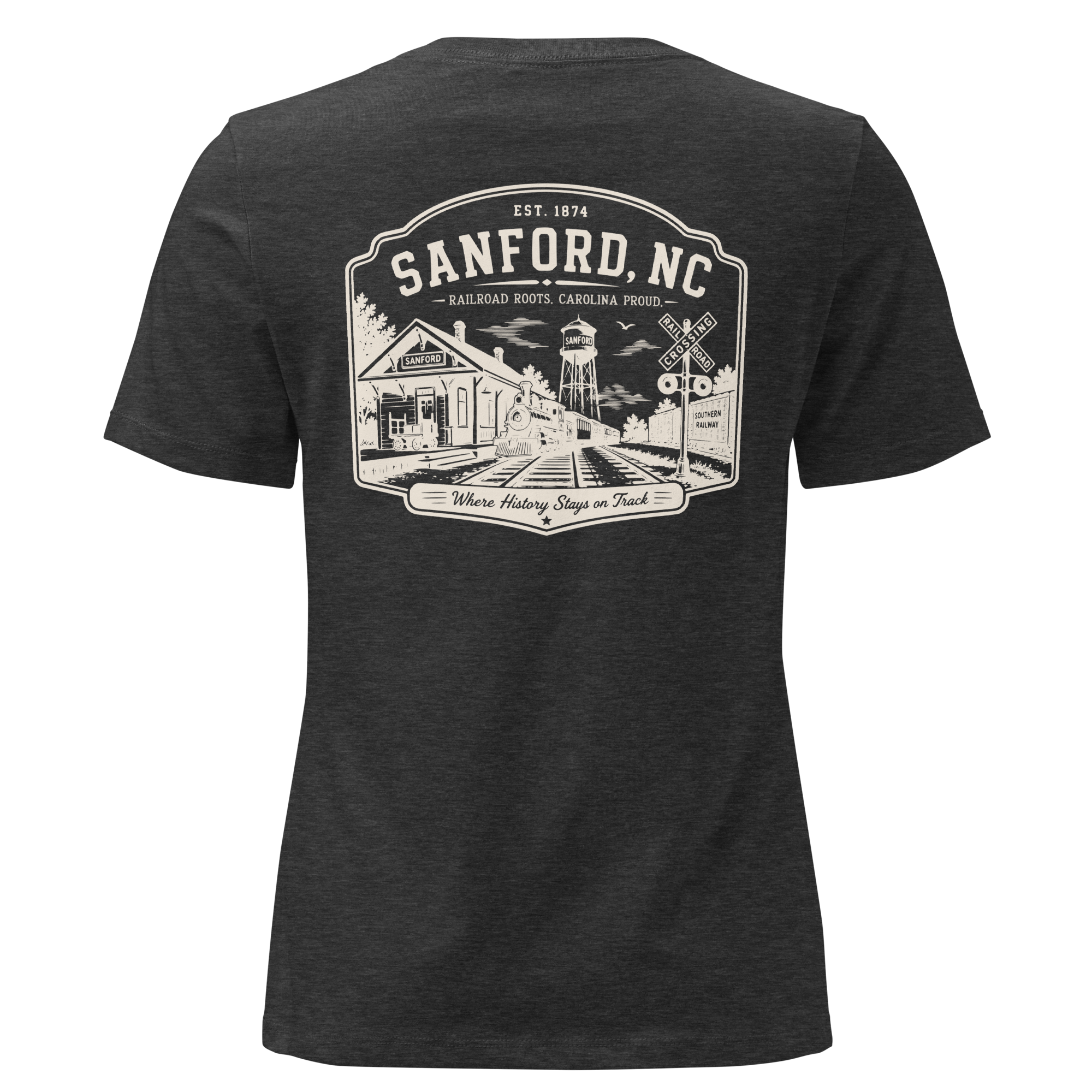 Sanford NC - Railroad Roots - Women's Relaxed T-Shirt