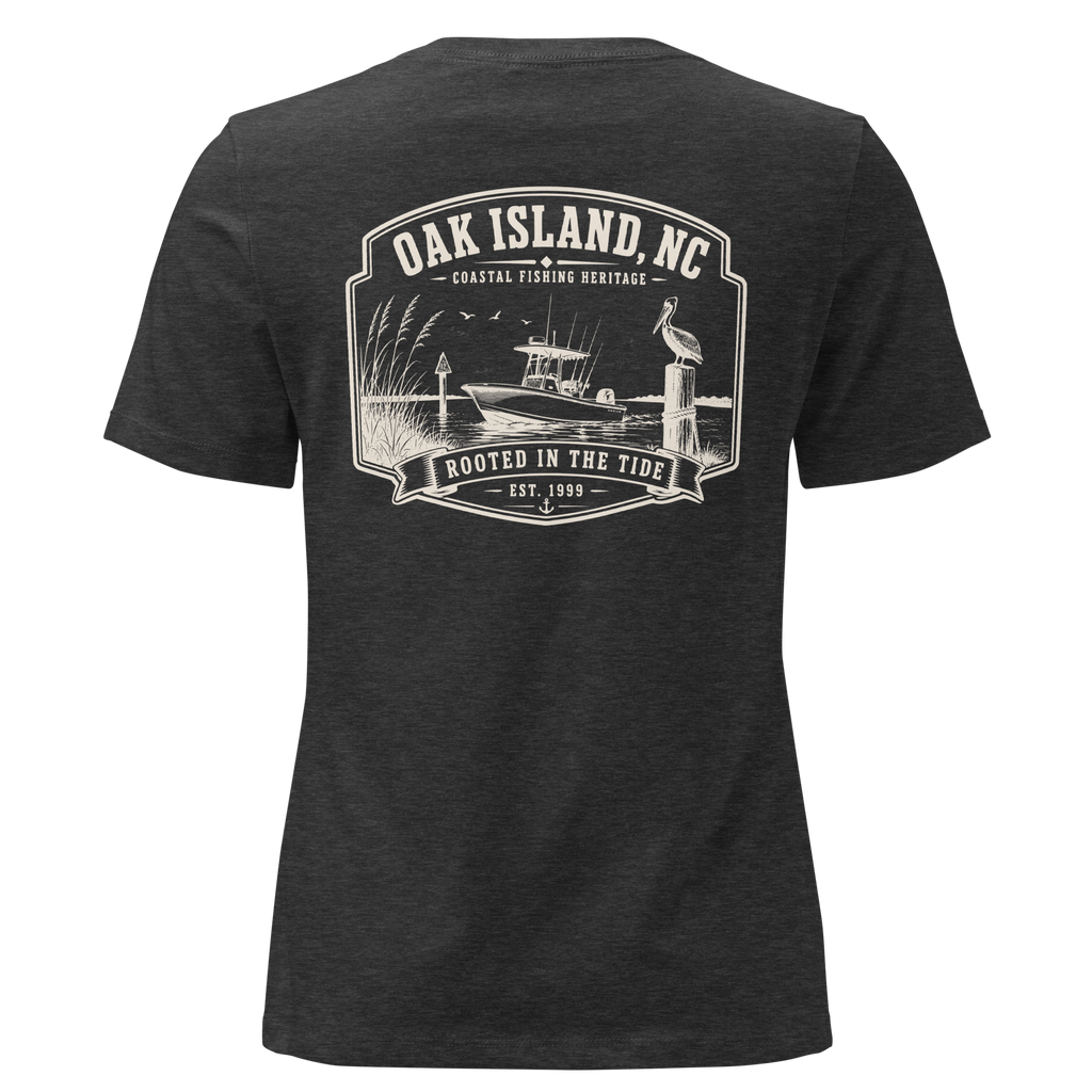 Oak Island, NC - Rooted in the Tide - Women's Relaxed T-Shirt