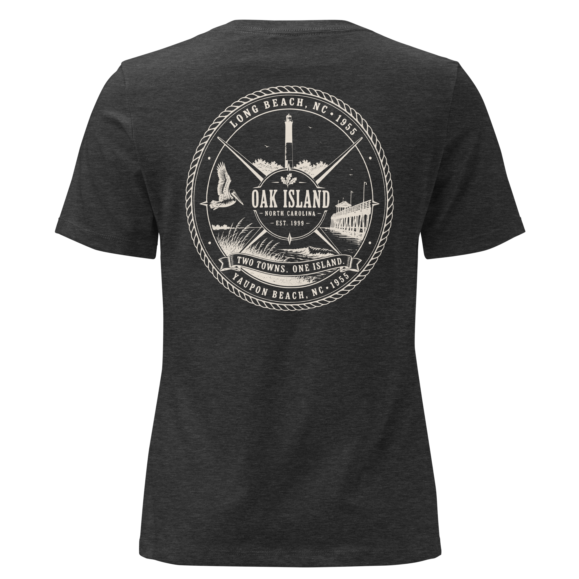 Oak Island, NC - Two Towns, One Island - Women's Relaxed T-Shirt