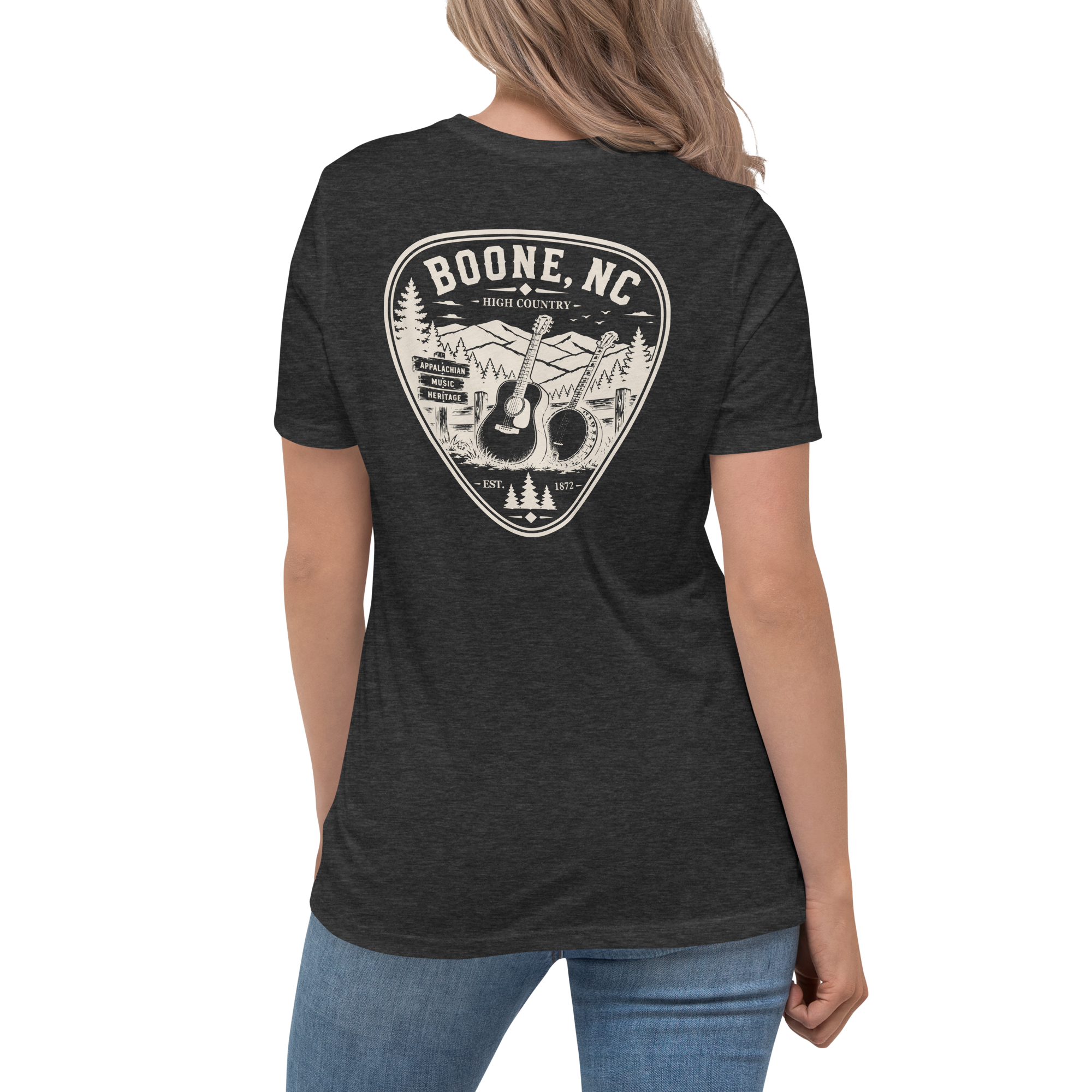 Boone NC - Mountain Music - Women's Relaxed T-Shirt