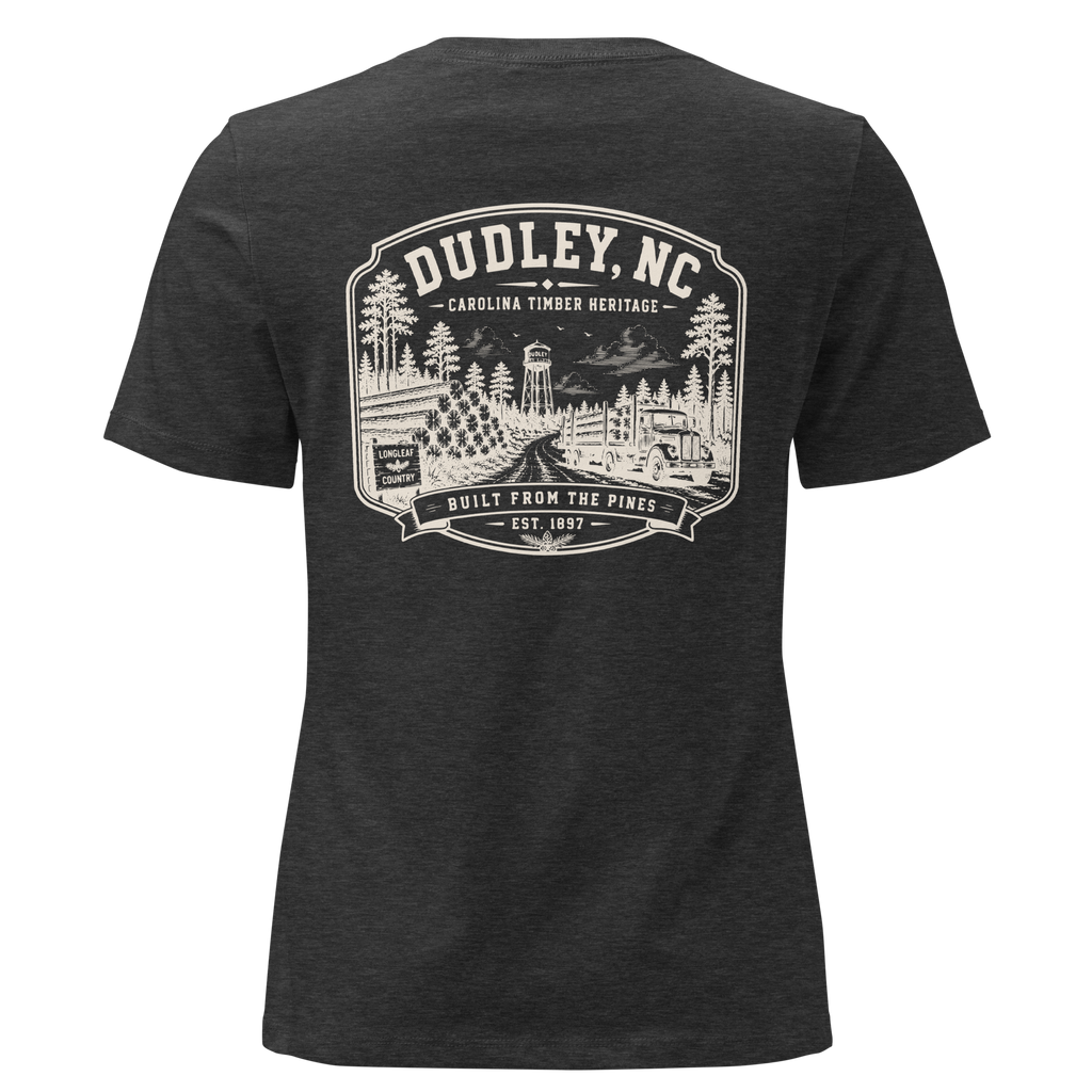 Dudley, NC - Carolina Timber- Women's Relaxed T-Shirt