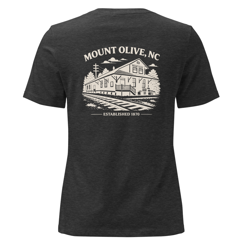 Mount Olive NC - Train Depot- Women's Relaxed T-Shirt