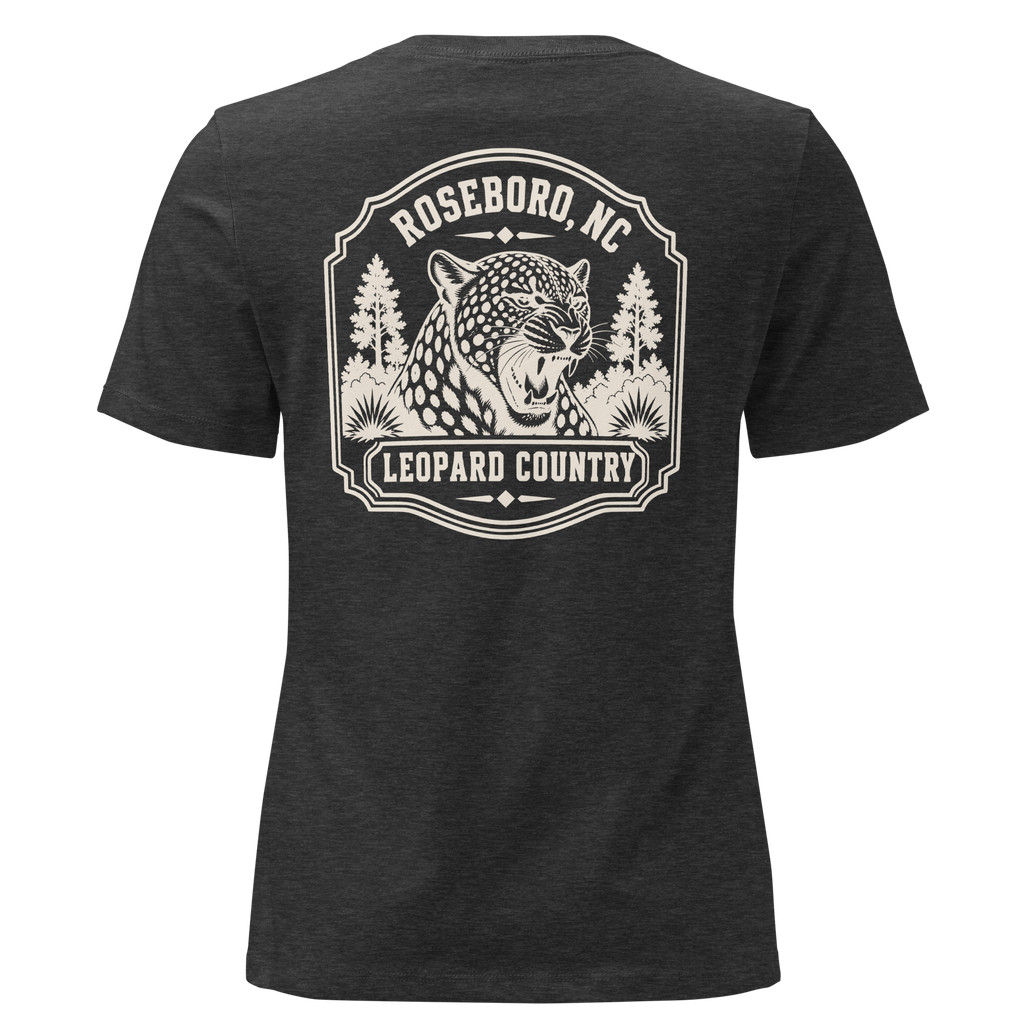 Roseboro NC - Leopard Country- Women's Relaxed T-Shirt