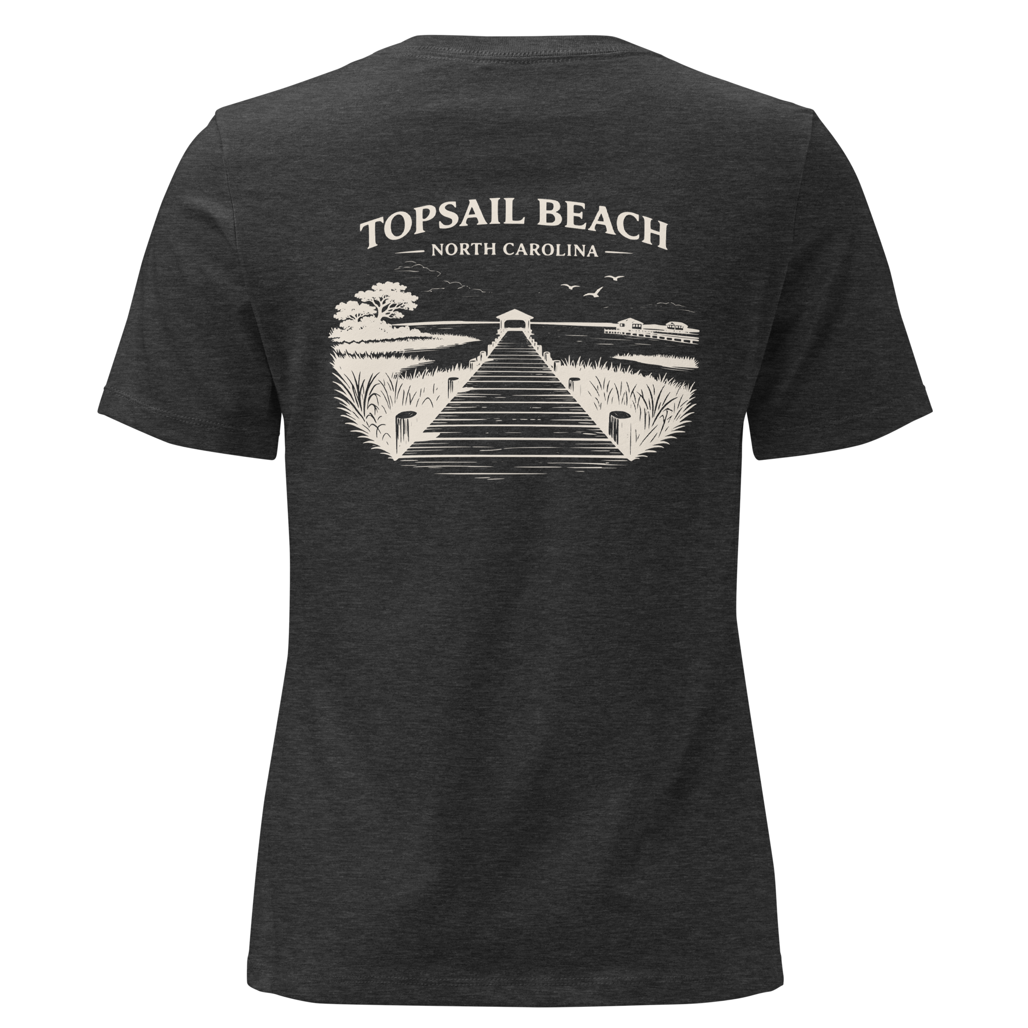 Topsail Beach NC - On the Dock- Women's Relaxed T-Shirt