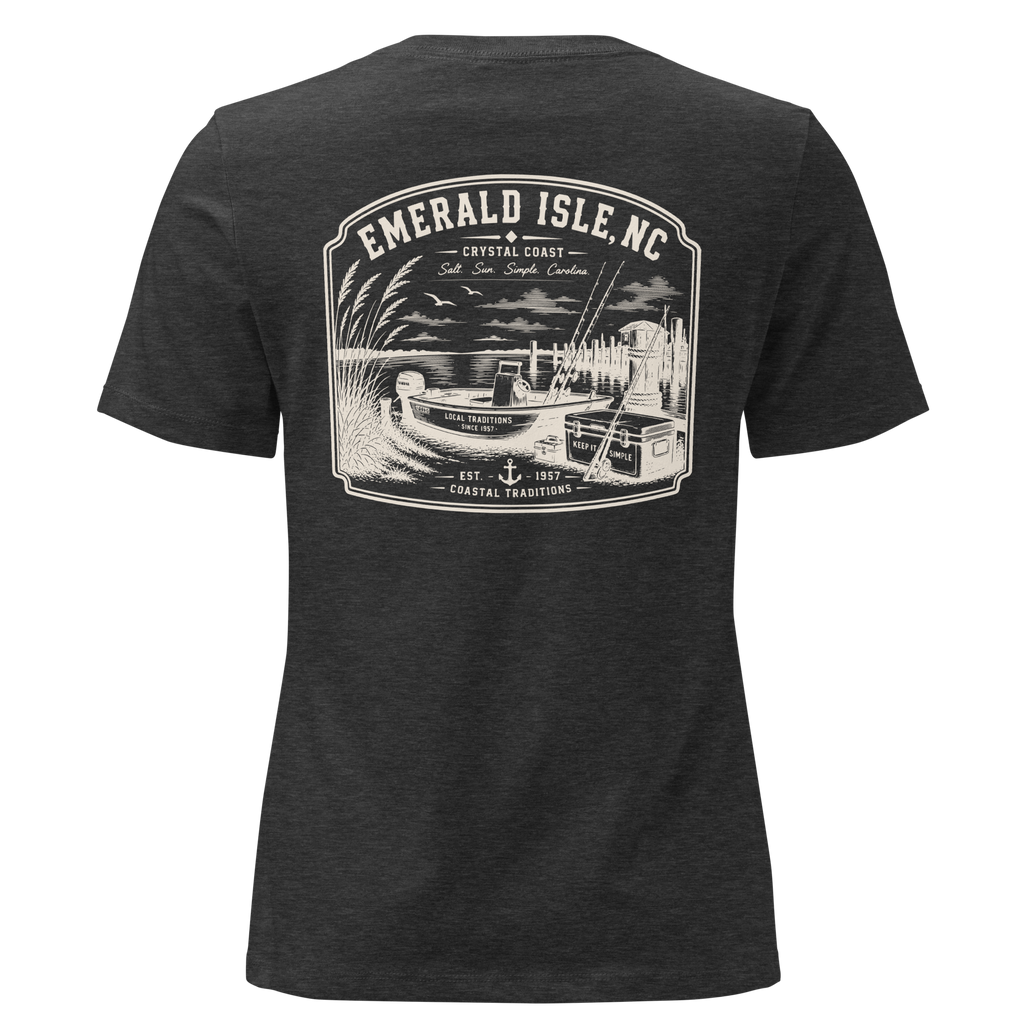 Emerald Isle NC - Salt, Sun, Simple - Women's Relaxed T-Shirt