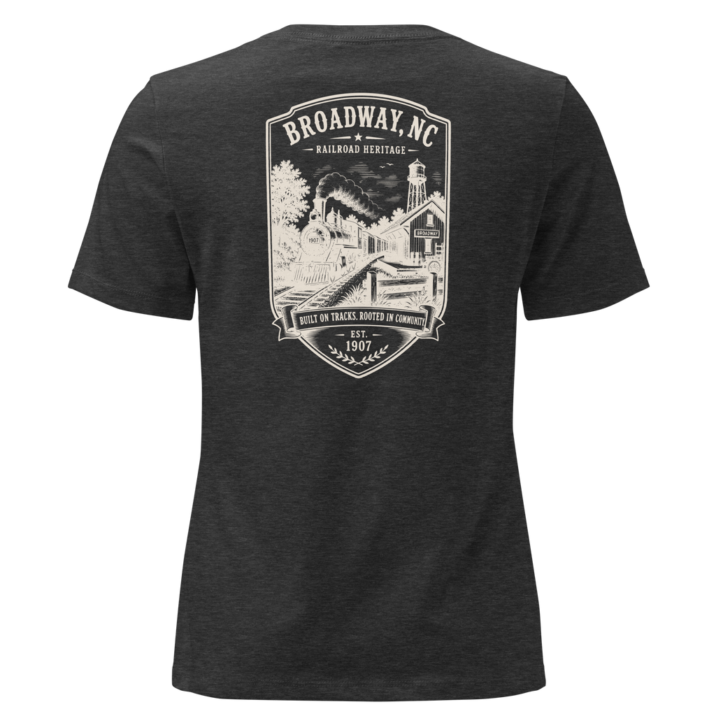 Broadway, NC - Railroad Heritage - Women's Relaxed T-Shirt