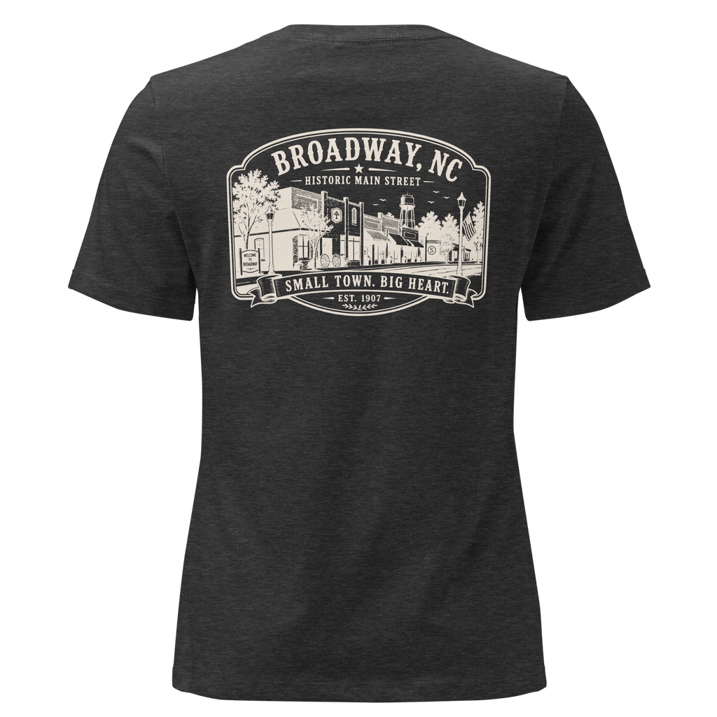 Broadway, NC - Main Street - Women's Relaxed T-Shirt