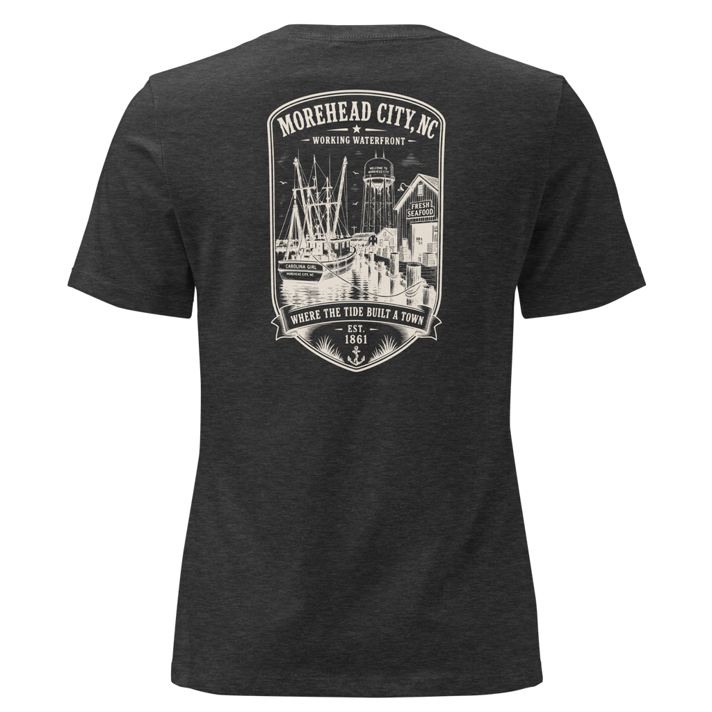 Morehead City, NC - Historic Waterfront - Women's Relaxed T-Shirt