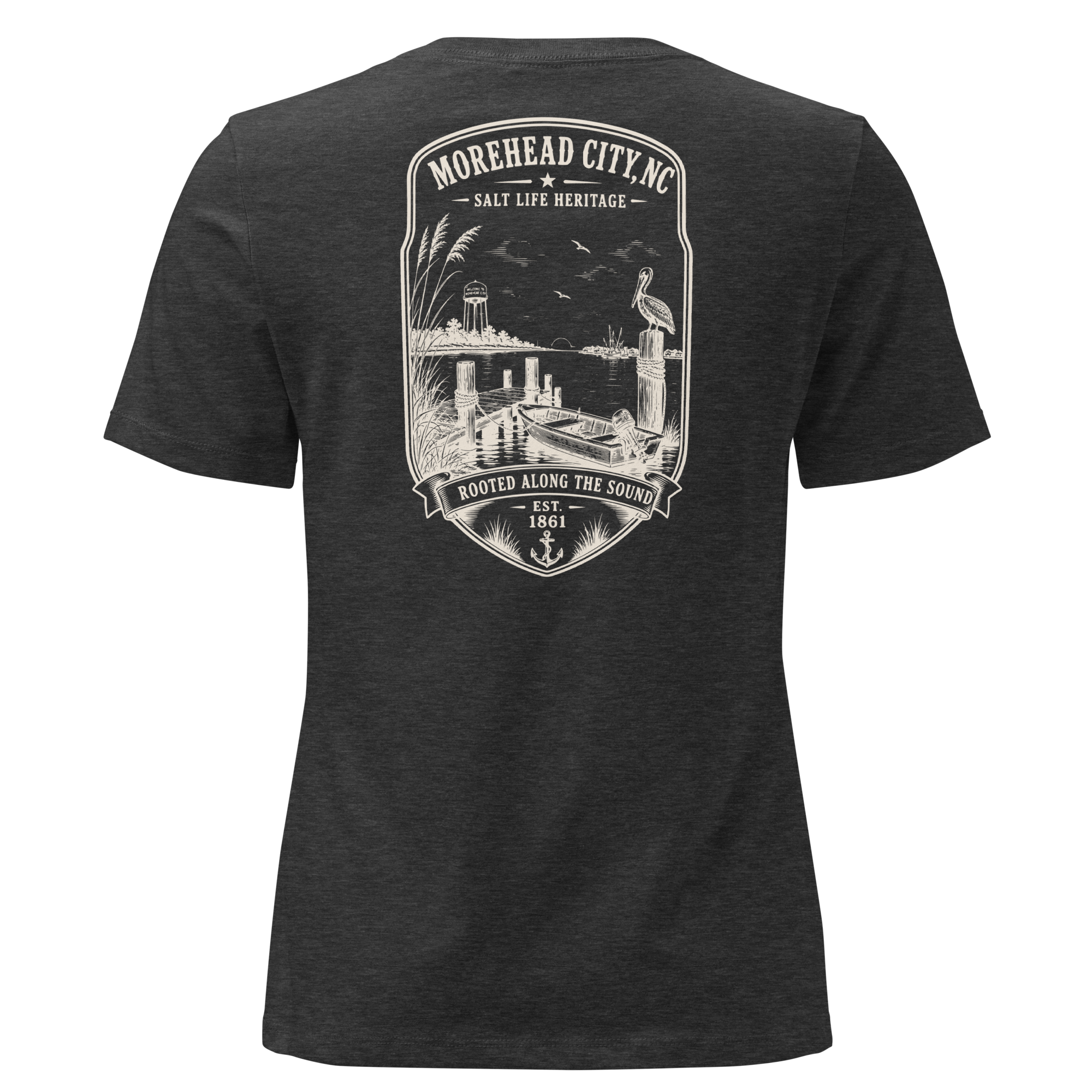 Morehead City, NC - Rooted Along the Sound - Women's Relaxed T-Shirt