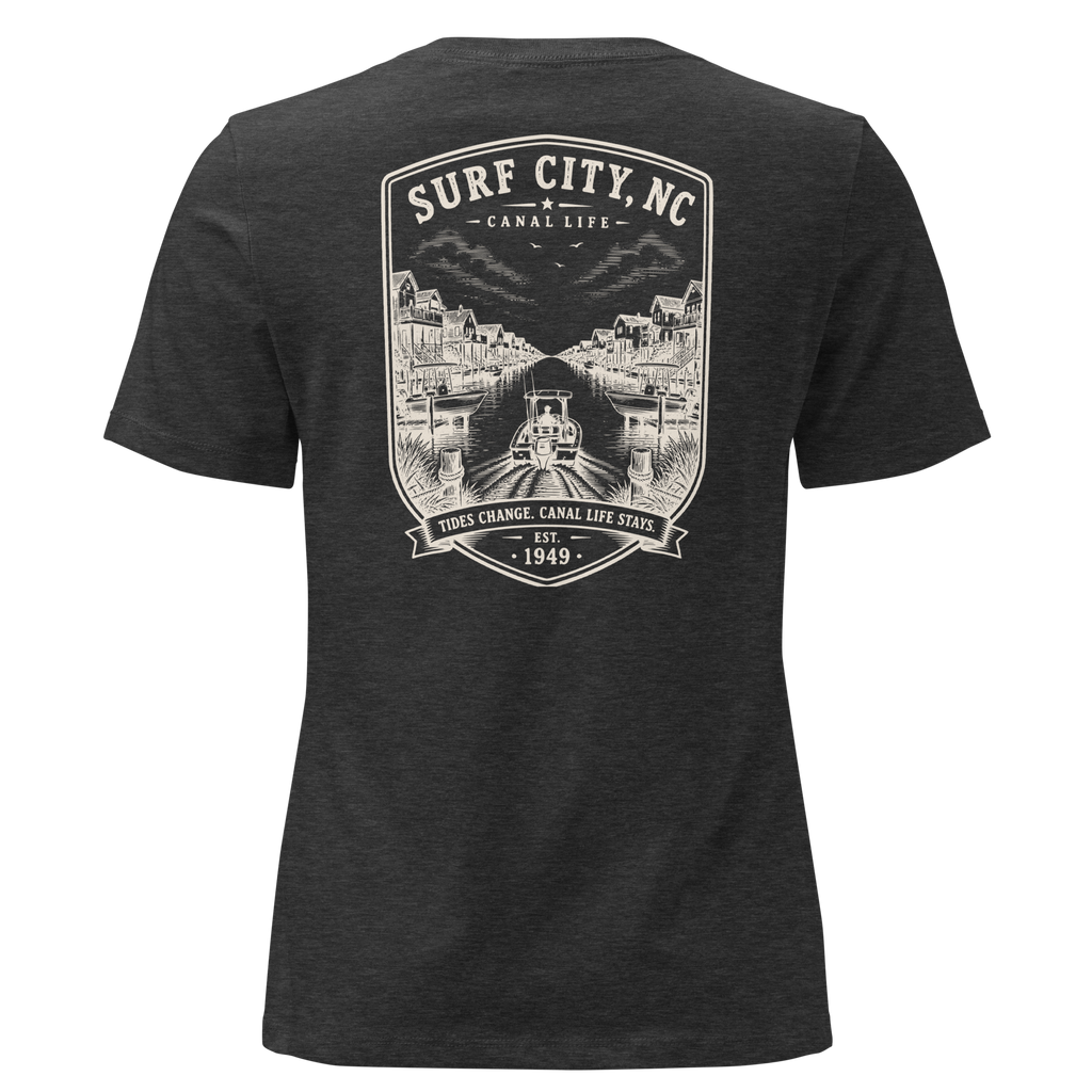 Surf City, NC - Canal Life - Women's Relaxed T-Shirt