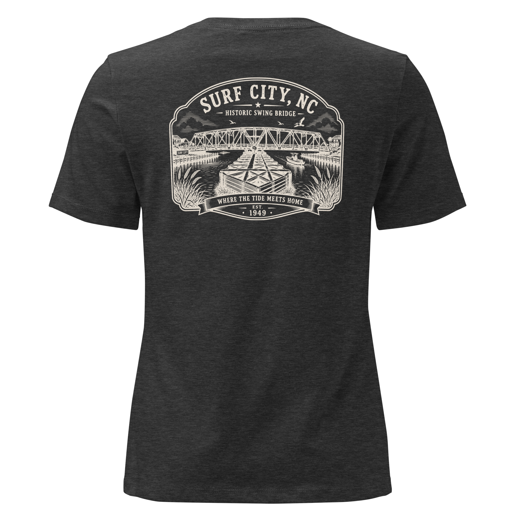 Surf City, NC - Swing Bridge - Women's Relaxed T-Shirt