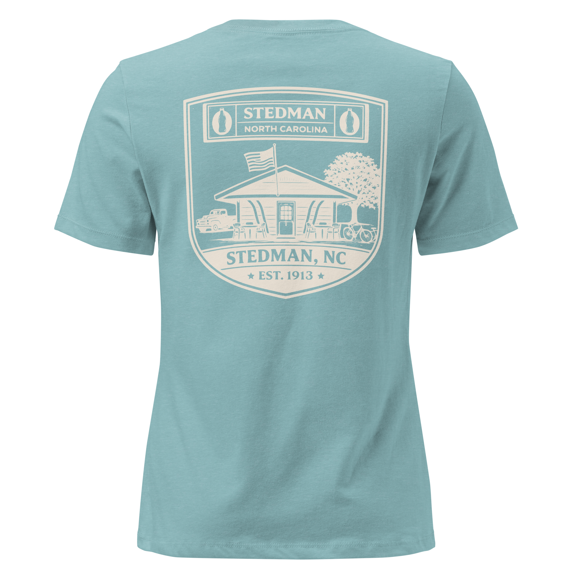 Stedman, NC - Stedman Soda Shop Badge- Women's Relaxed T-Shirt