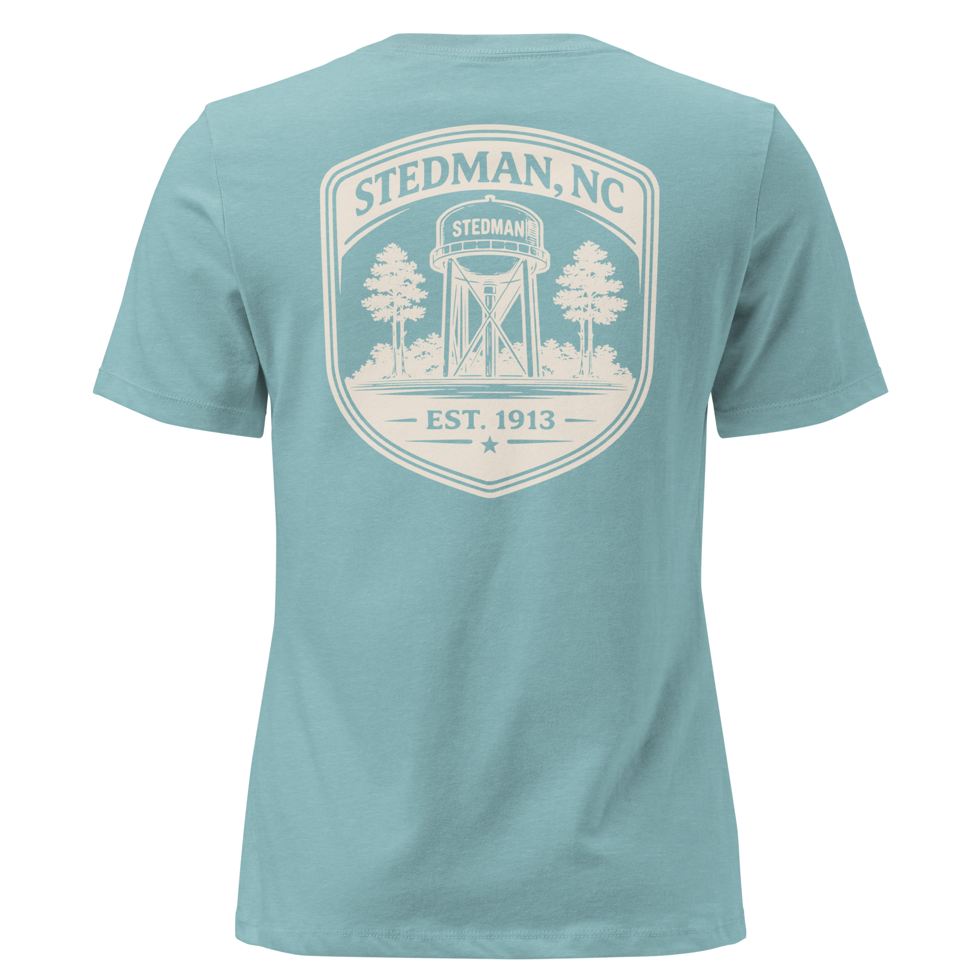 Stedman, NC - Stedman Water Tower Badge- Women's Relaxed T-Shirt