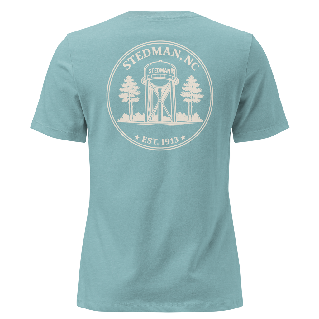 Stedman, NC - Stedman Water Tower Round Badge - Women's Relaxed T-Shirt