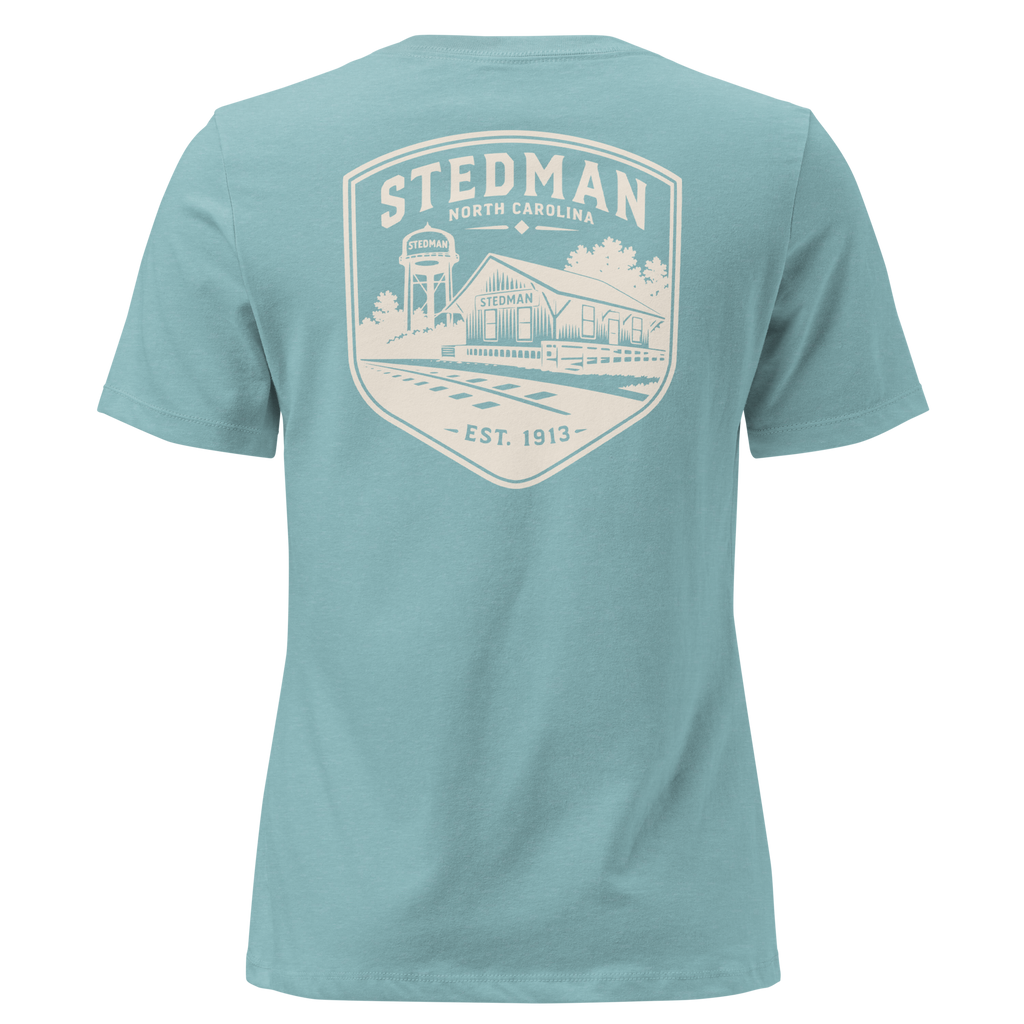 Stedman, NC - Stedman Train Depot Badge- Women's Relaxed T-Shirt