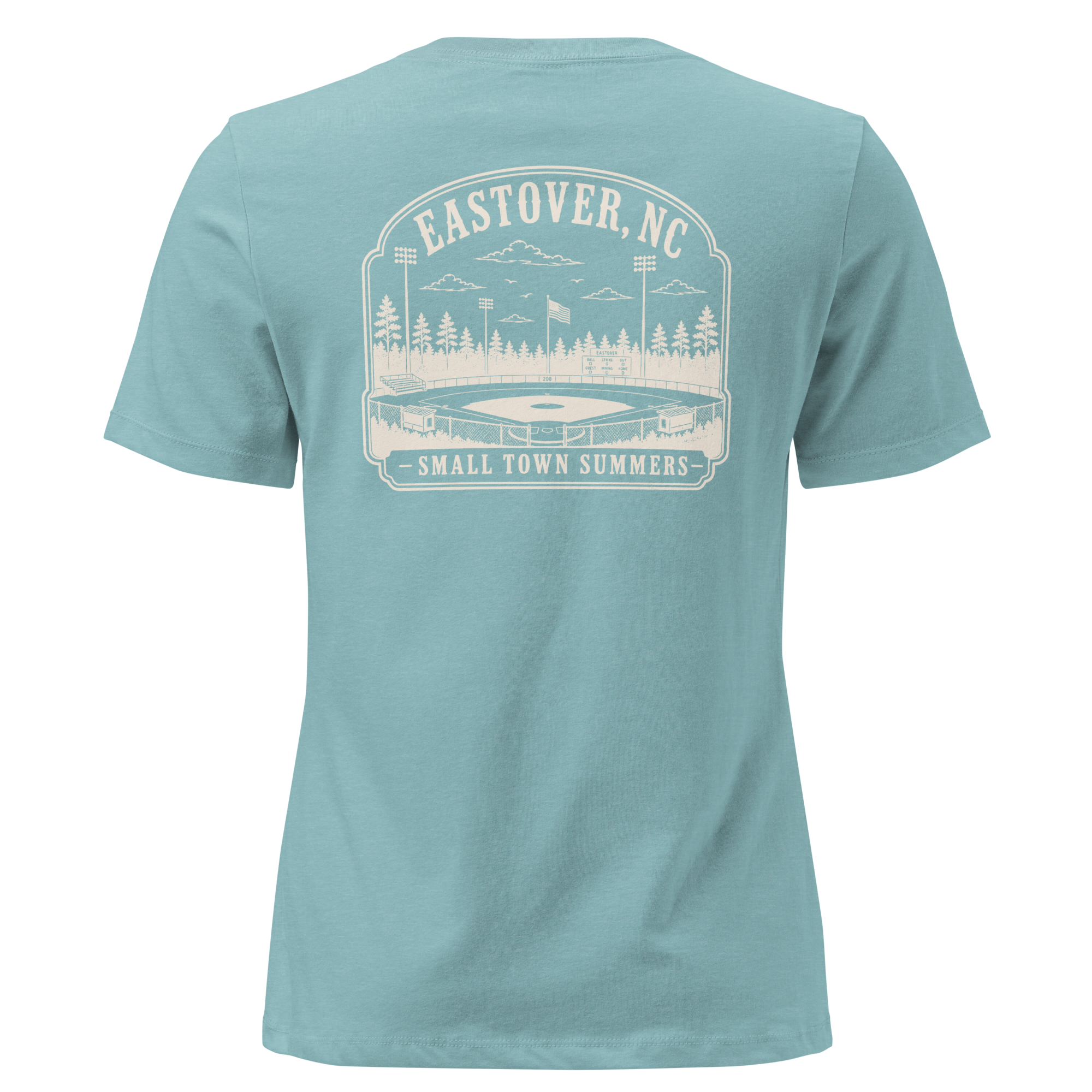 Eastover NC - Summer at the Ballpark- Women's Relaxed T-Shirt