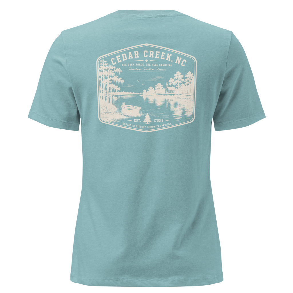 Cedar Creek, NC - The River - Women's Relaxed T-Shirt