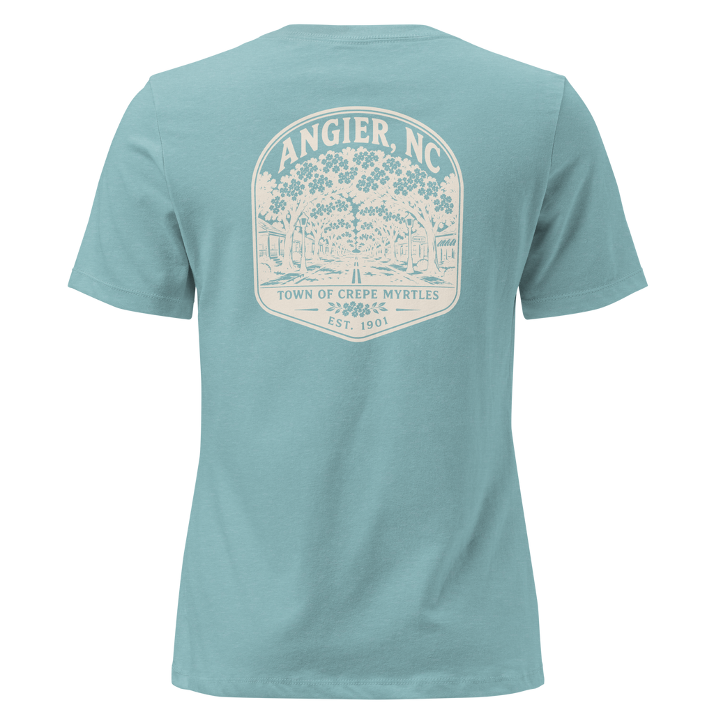 Angier NC - Town of Crepe Myrtles- Women's Relaxed T-Shirt