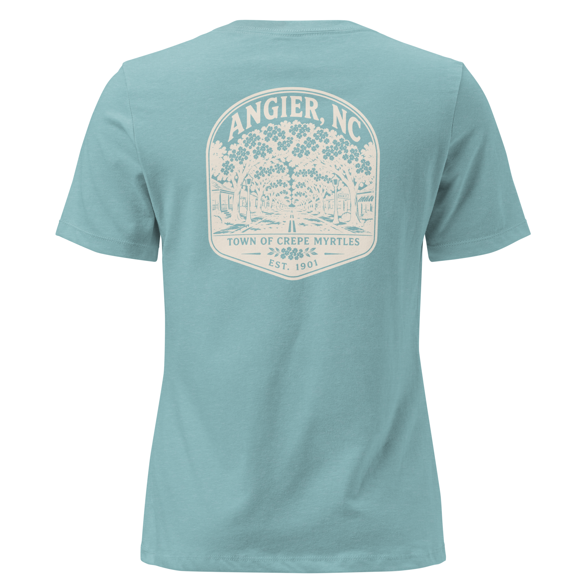 Angier NC - Town of Crepe Myrtles- Women's Relaxed T-Shirt