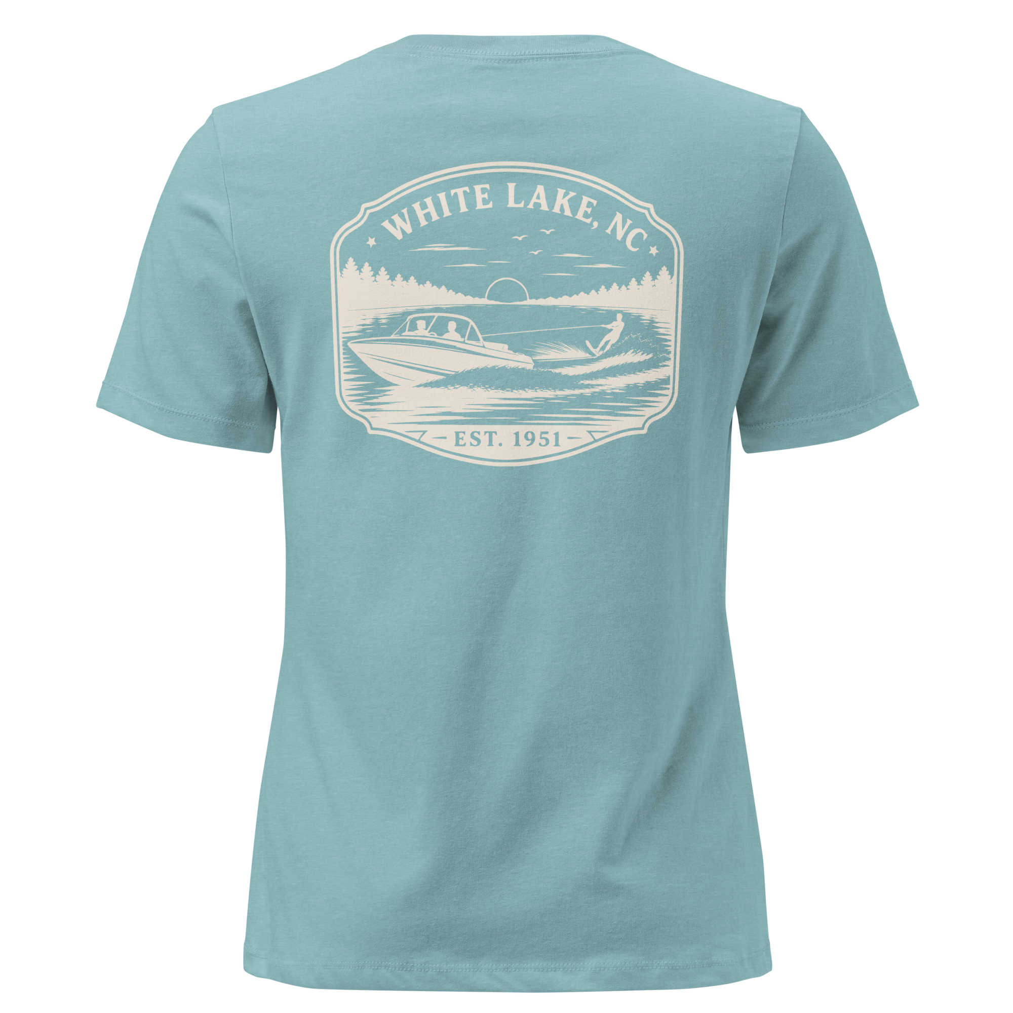 White Lake NC - Boat Fun- Women's Relaxed T-Shirt