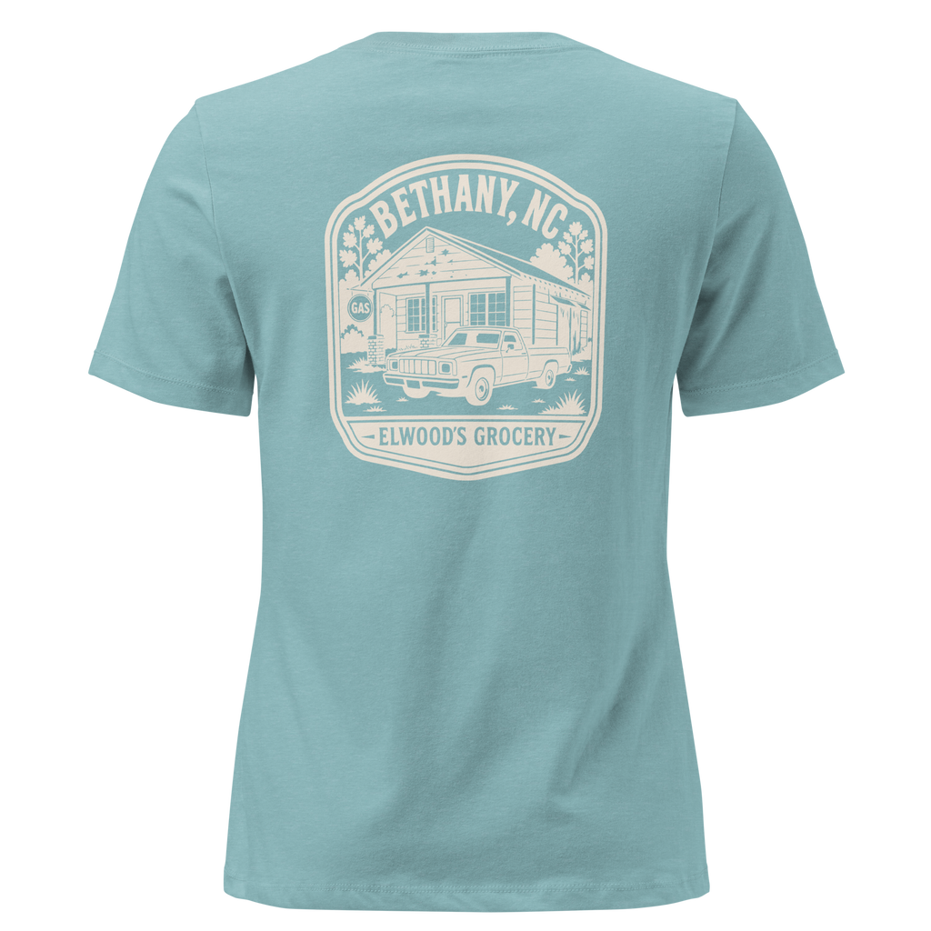 Bethany NC - Elwood's Grocery- Women's Relaxed T-Shirt