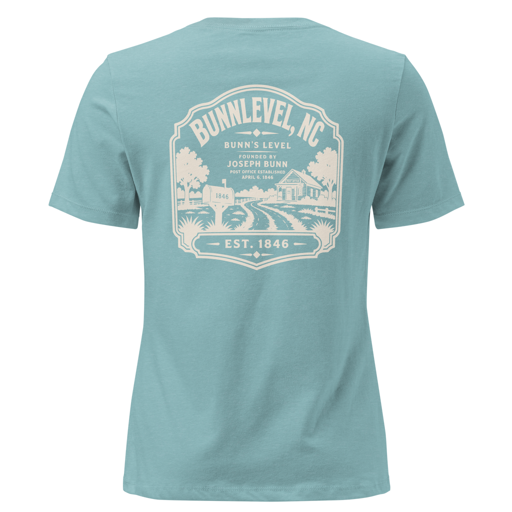 Bunnlevel NC - Town Heritage- Women's Relaxed T-Shirt
