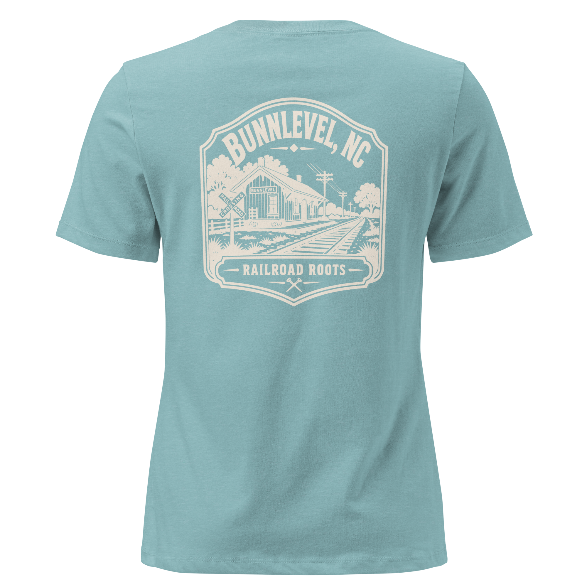 Bunnlevel NC - Railroad Town- Women's Relaxed T-Shirt
