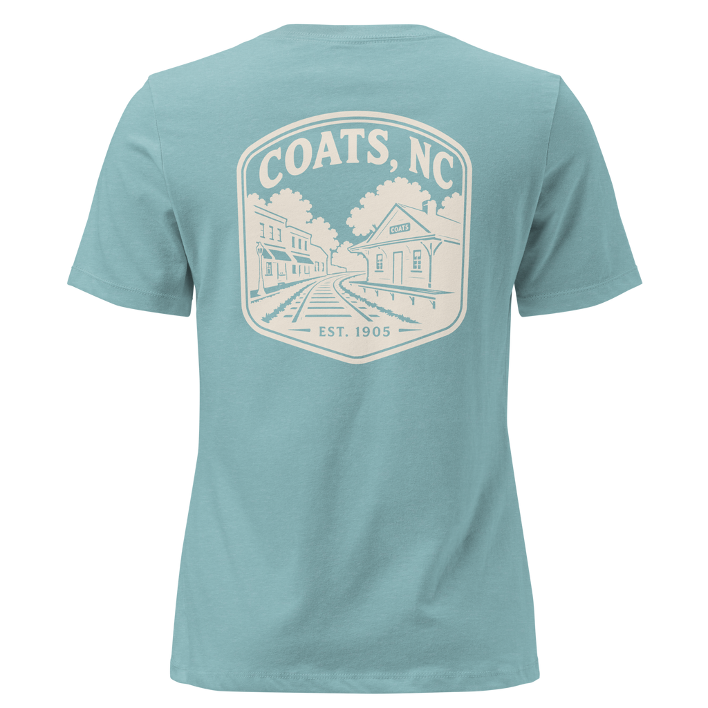 Coats NC - Railroad Town- Women's Relaxed T-Shirt
