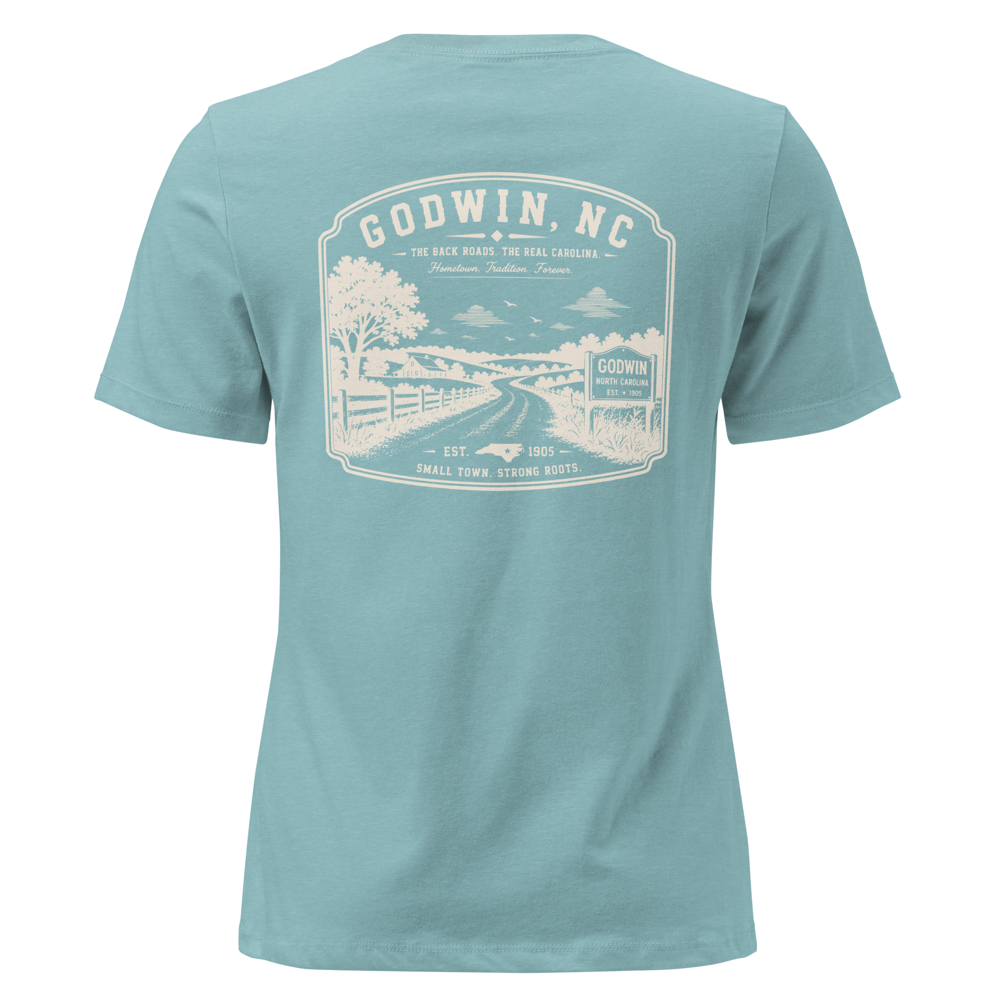Godwin NC - The Back Roads- Women's Relaxed T-Shirt