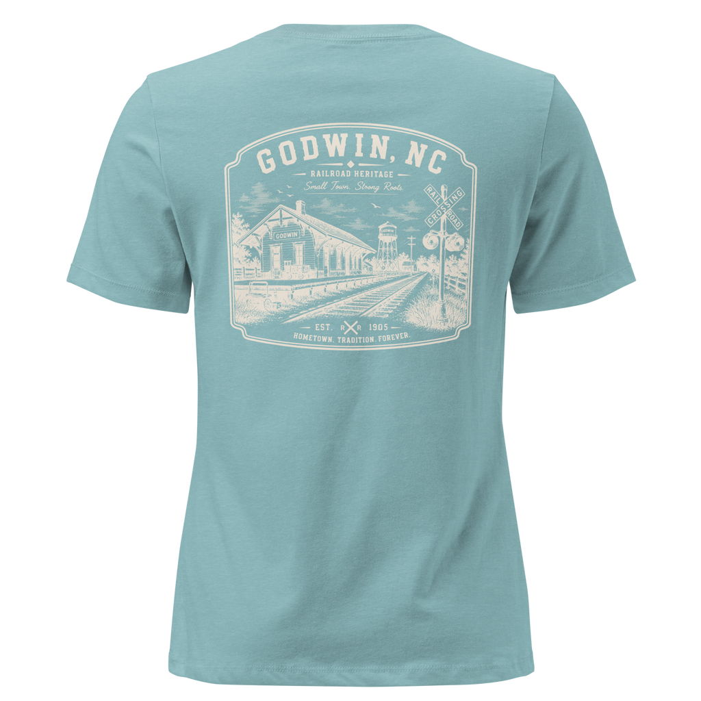 Godwin NC - Railroad Town- Women's Relaxed T-Shirt