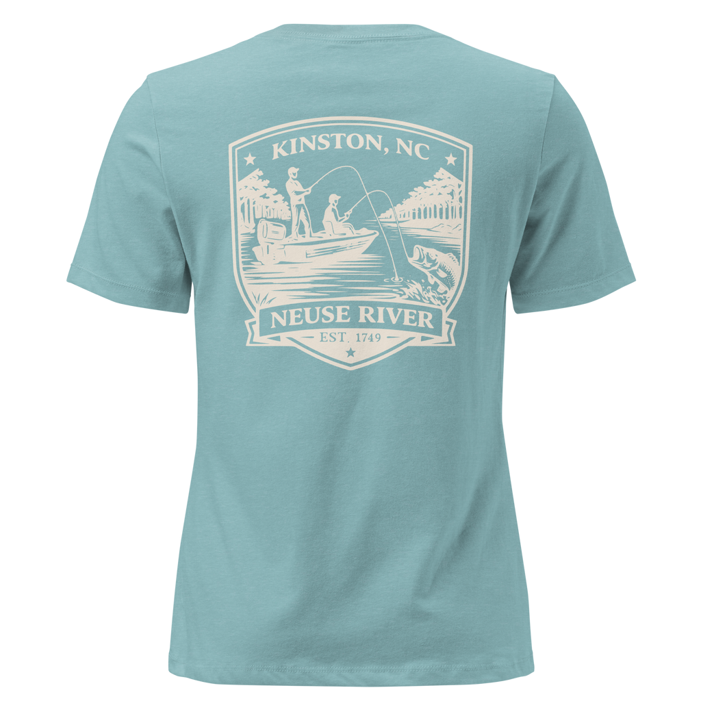 Kinston NC - Neuse River Fishing- Women's Relaxed T-Shirt