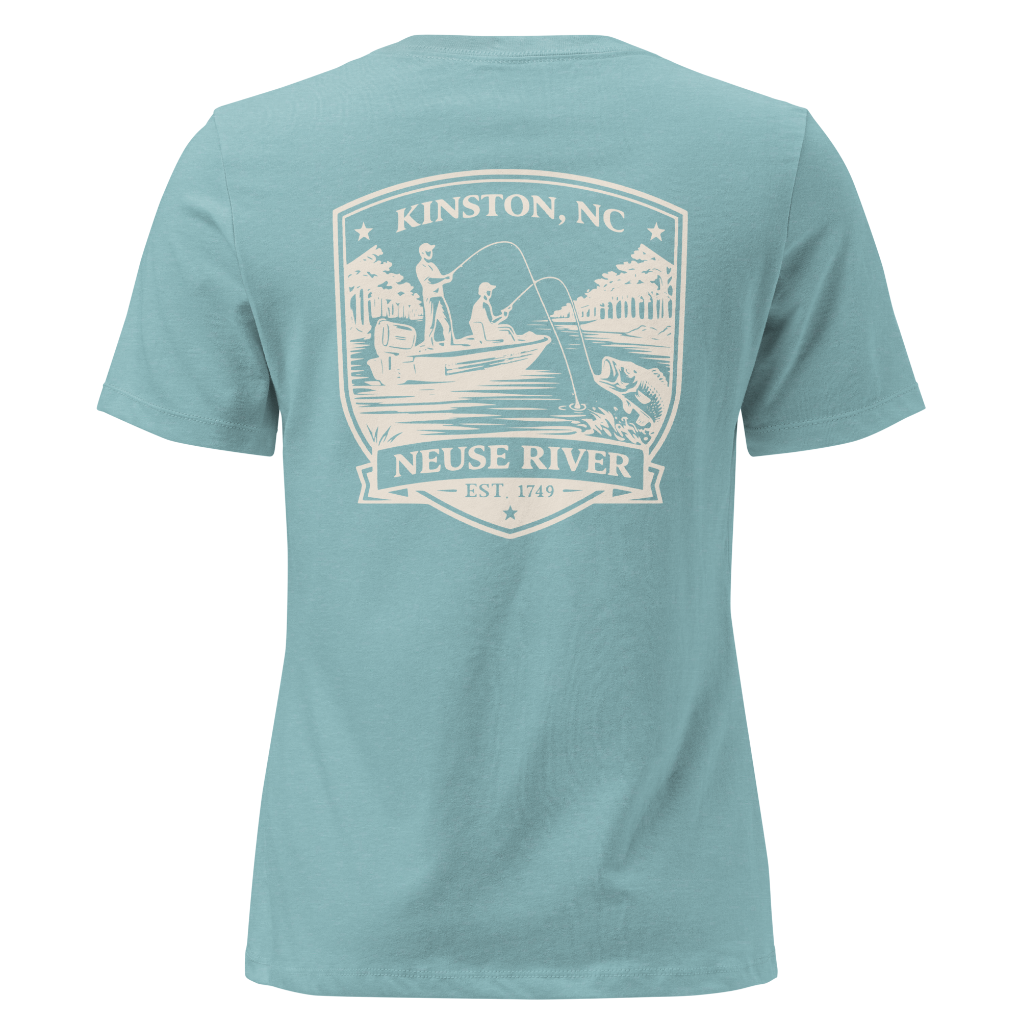 Kinston NC - Neuse River Fishing- Women's Relaxed T-Shirt
