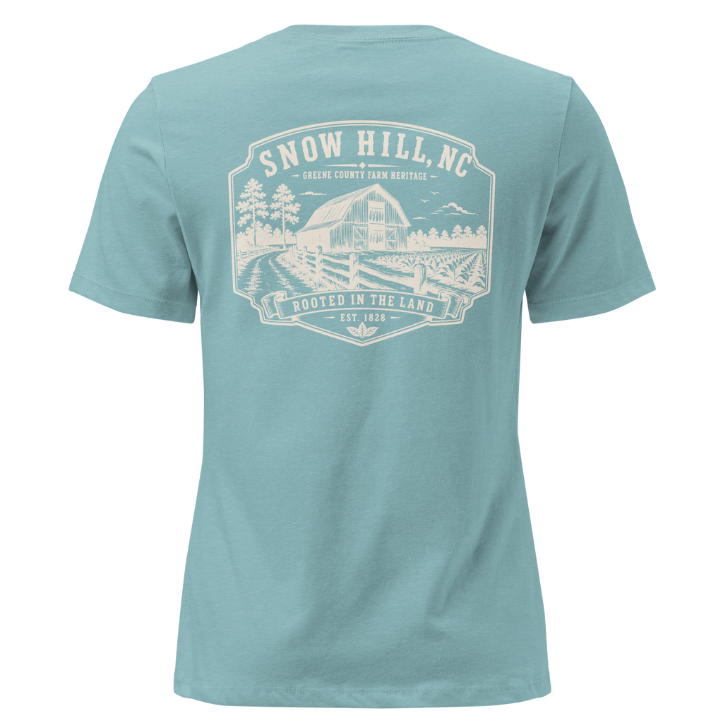 Snow Hill, NC - Rooted in the Land - Women's Relaxed T-Shirt