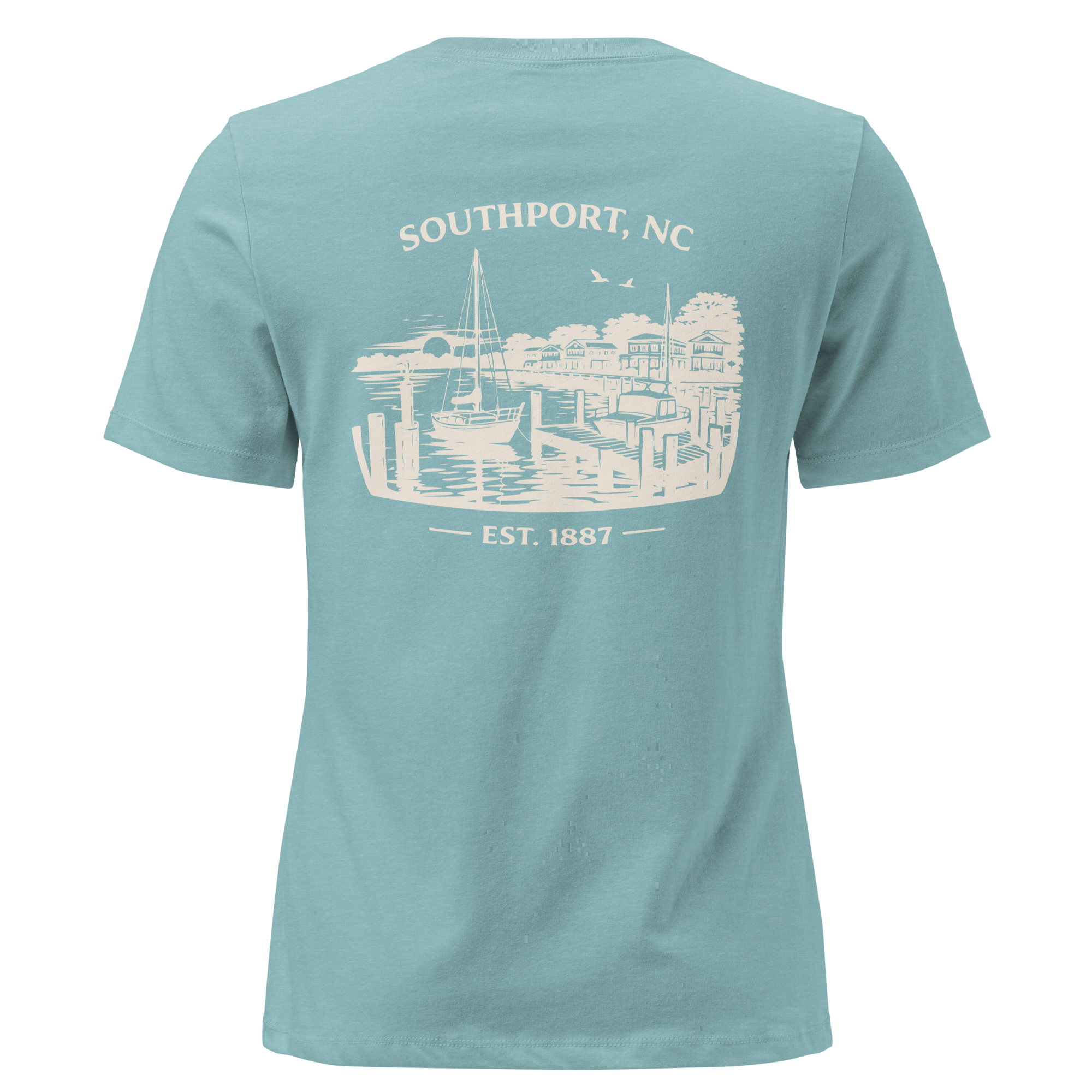 Southport NC - Waterfront- Women's Relaxed T-Shirt