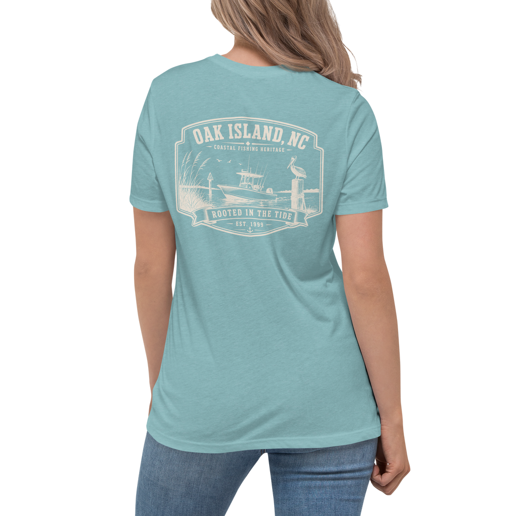 Oak Island, NC - Rooted in the Tide - Women's Relaxed T-Shirt