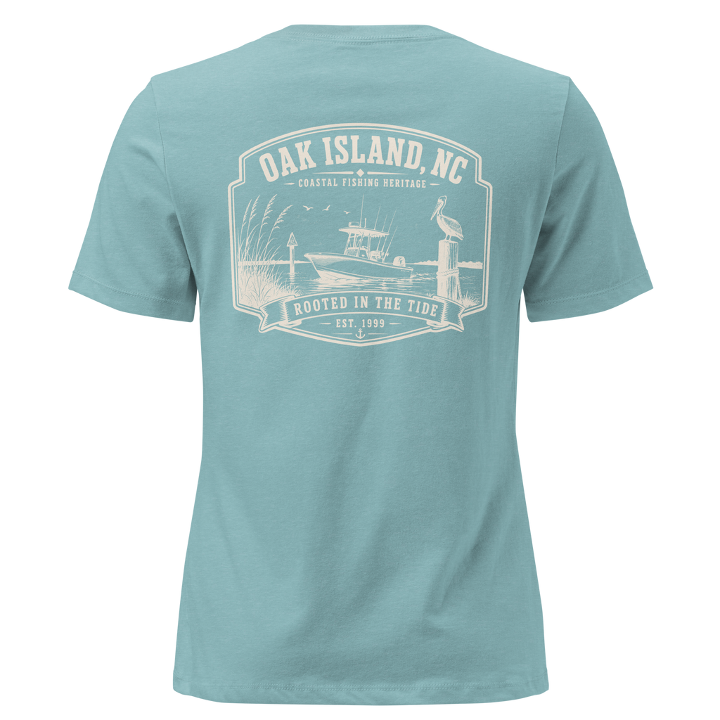 Oak Island, NC - Rooted in the Tide - Women's Relaxed T-Shirt