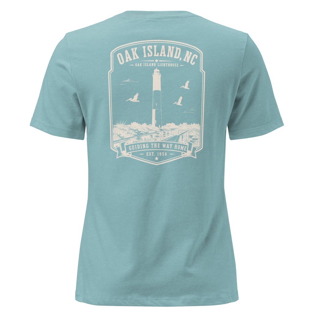 Oak Island, NC - Oak Island Lighthouse - Women's Relaxed T-Shirt